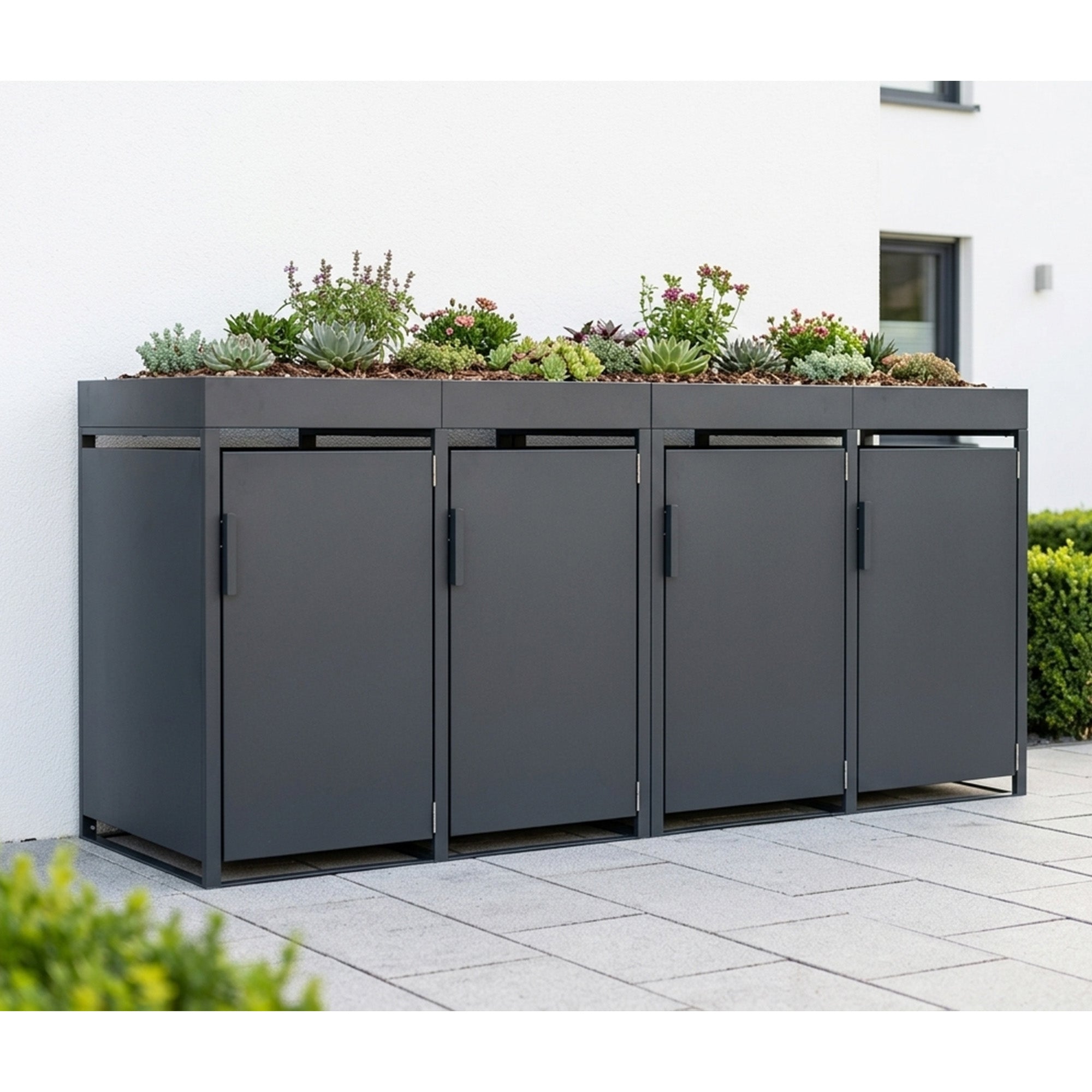 Garlivo Blaustern 4er Mülltonnenbox