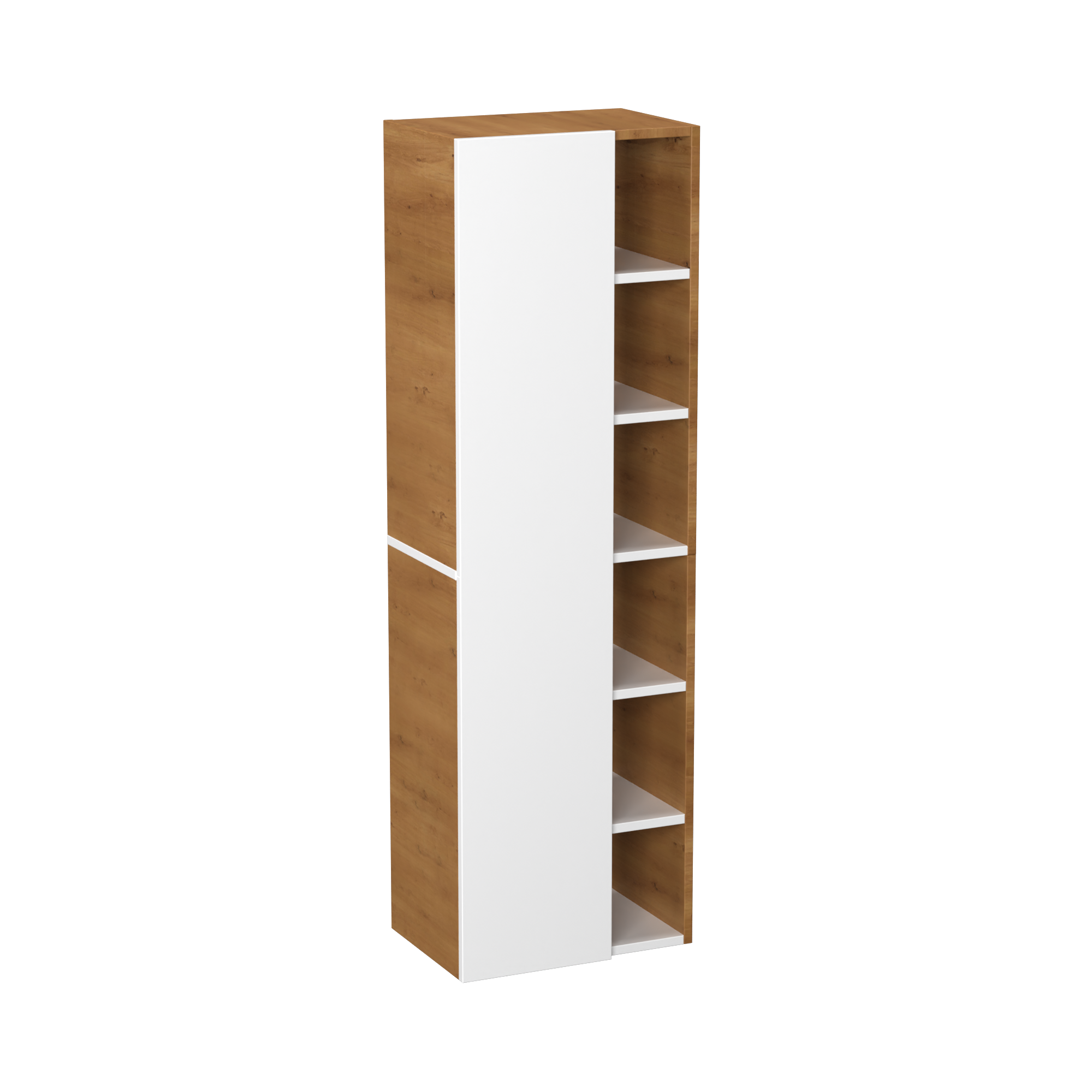 Garlivo Badezimmerschrank GLC 1 Weiß mit Fächern