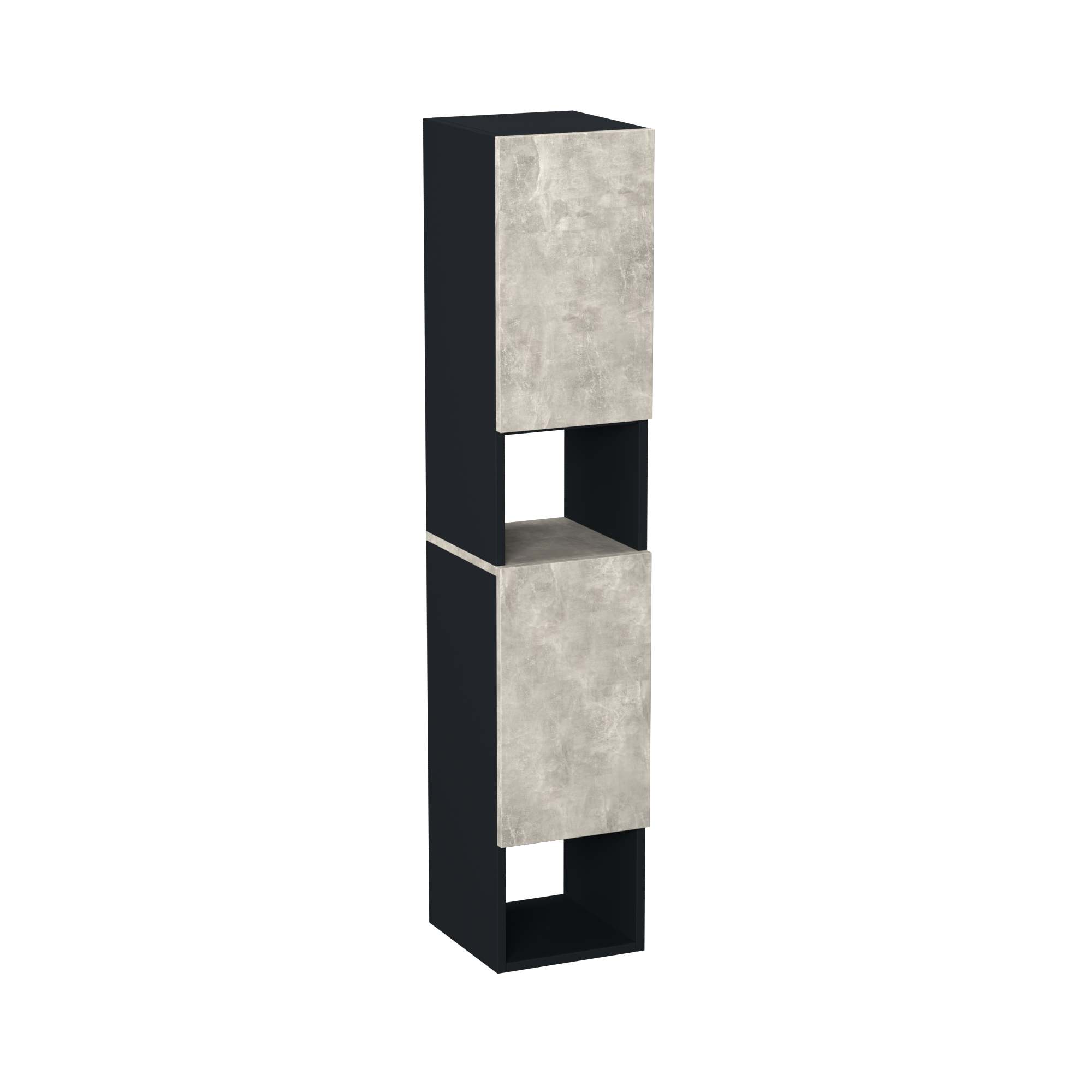 Garlivo Badezimmerschrank GLC 2 Beton mit Fächern