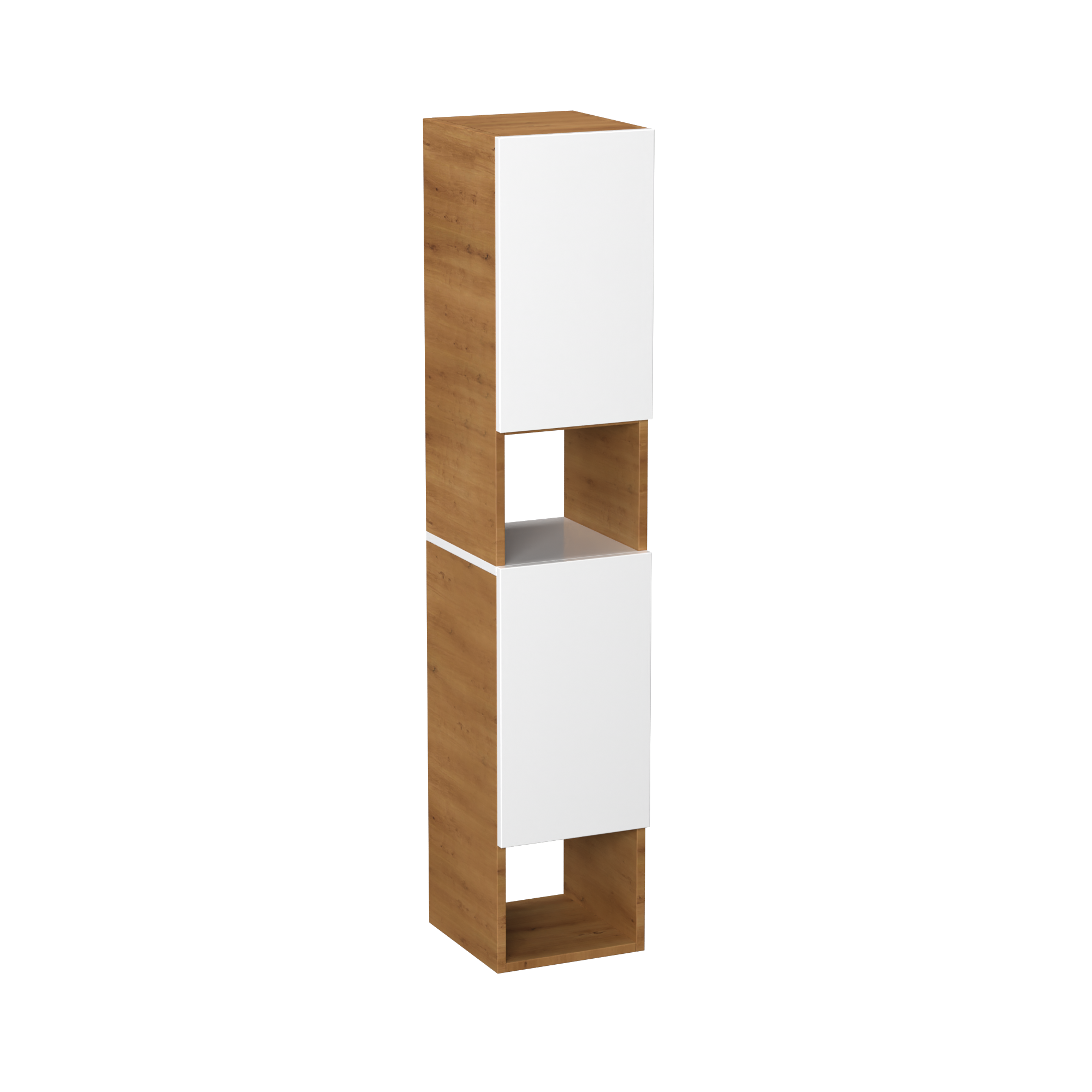 Garlivo Badezimmerschrank GLC 2 Weiß mit Fächern