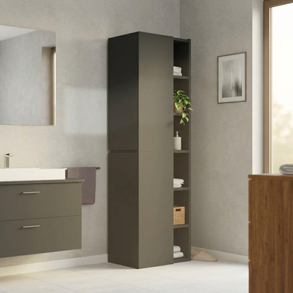 Garlivo Badezimmerschrank GLC 1 Anthrazit mit Fächern