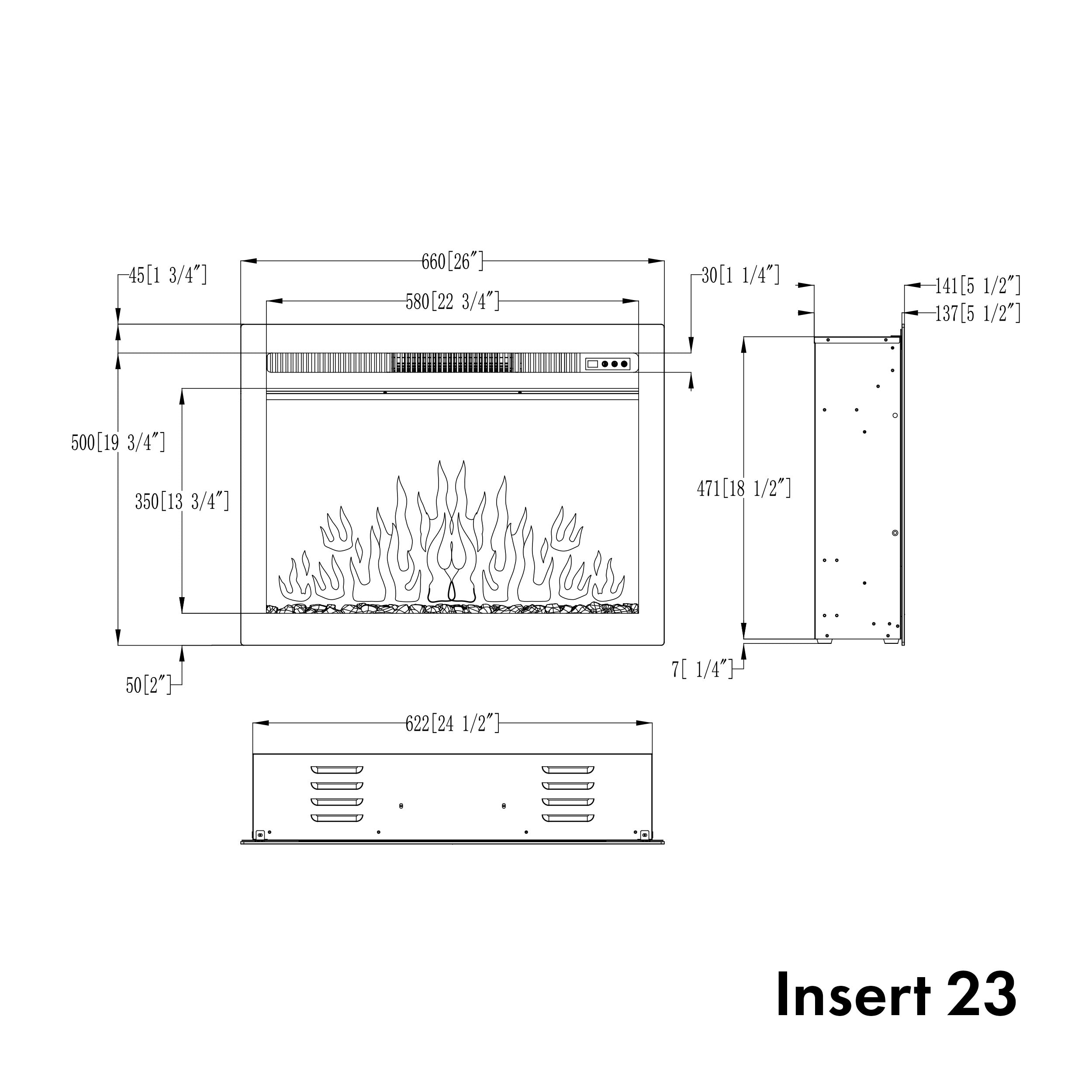 Garlivo Insert 23 Elektrokamineinsatz