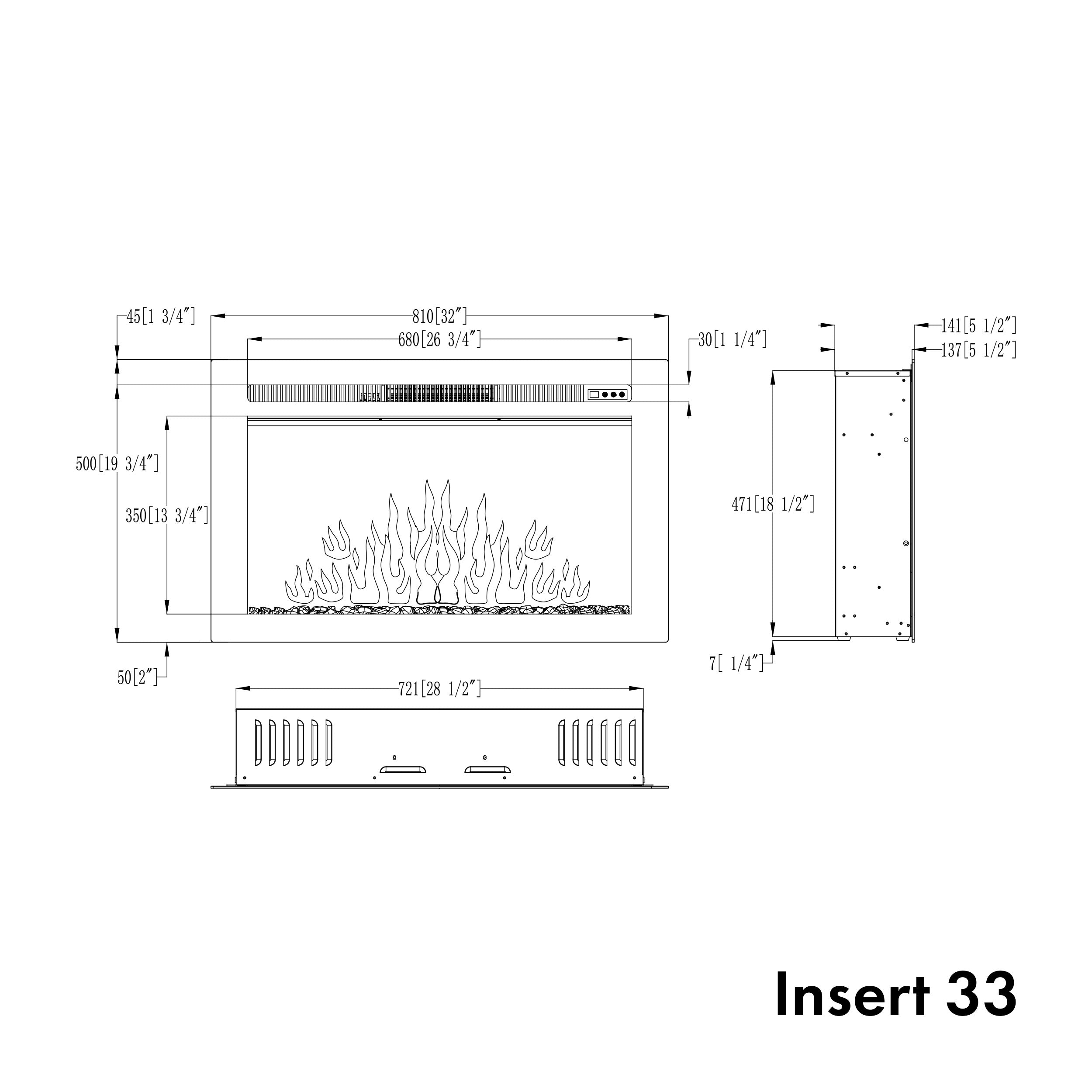 Garlivo Insert 33 Elektrokamineinsatz