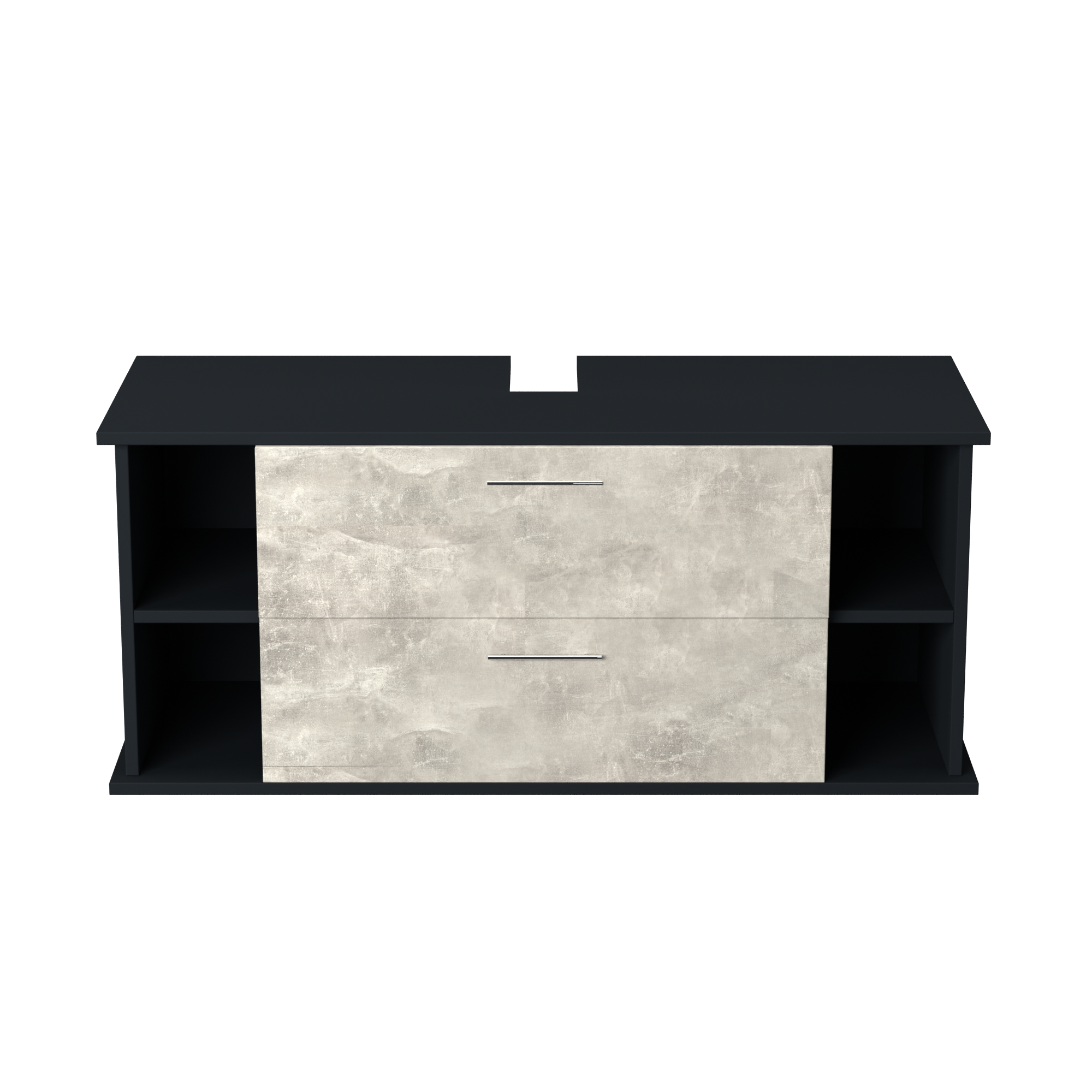 Garlivo Waschbeckenunterschrank GLA-120 Beton mit Schubladen