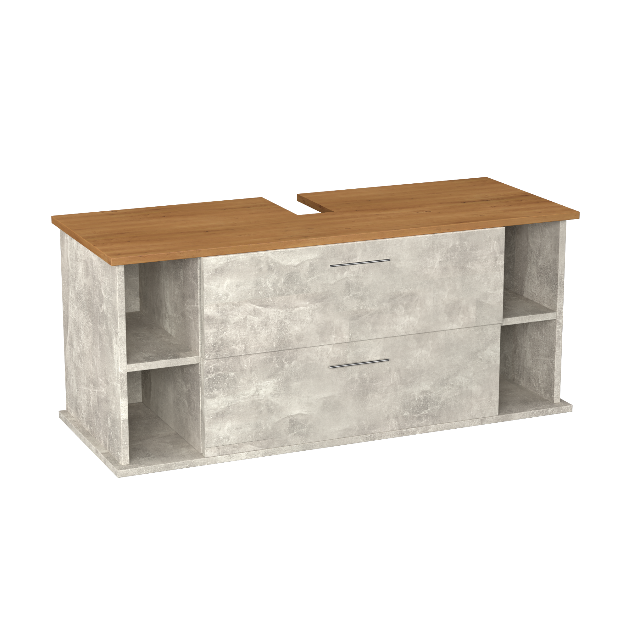 Garlivo Waschbeckenunterschrank GLA-120 Beton mit Schubladen