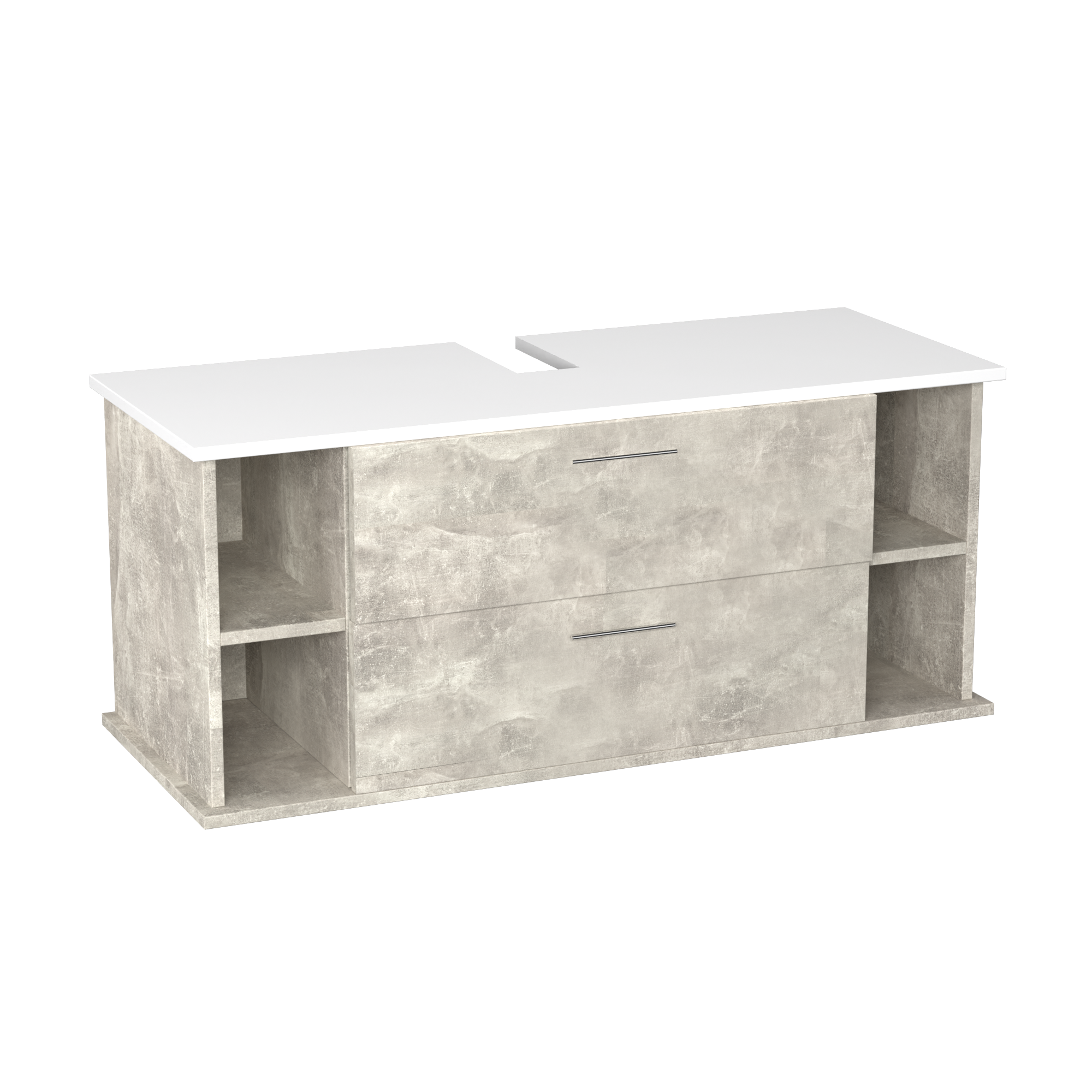 Garlivo Waschbeckenunterschrank GLA-120 Beton mit Schubladen
