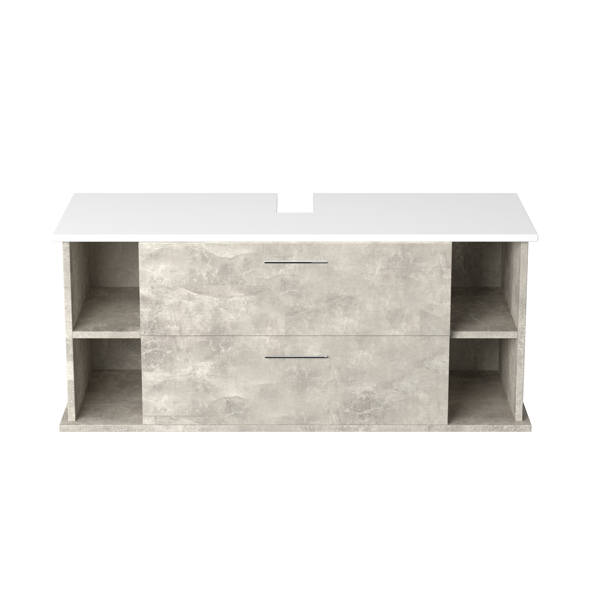 Garlivo Waschbeckenunterschrank GLA-120 Beton mit Schubladen