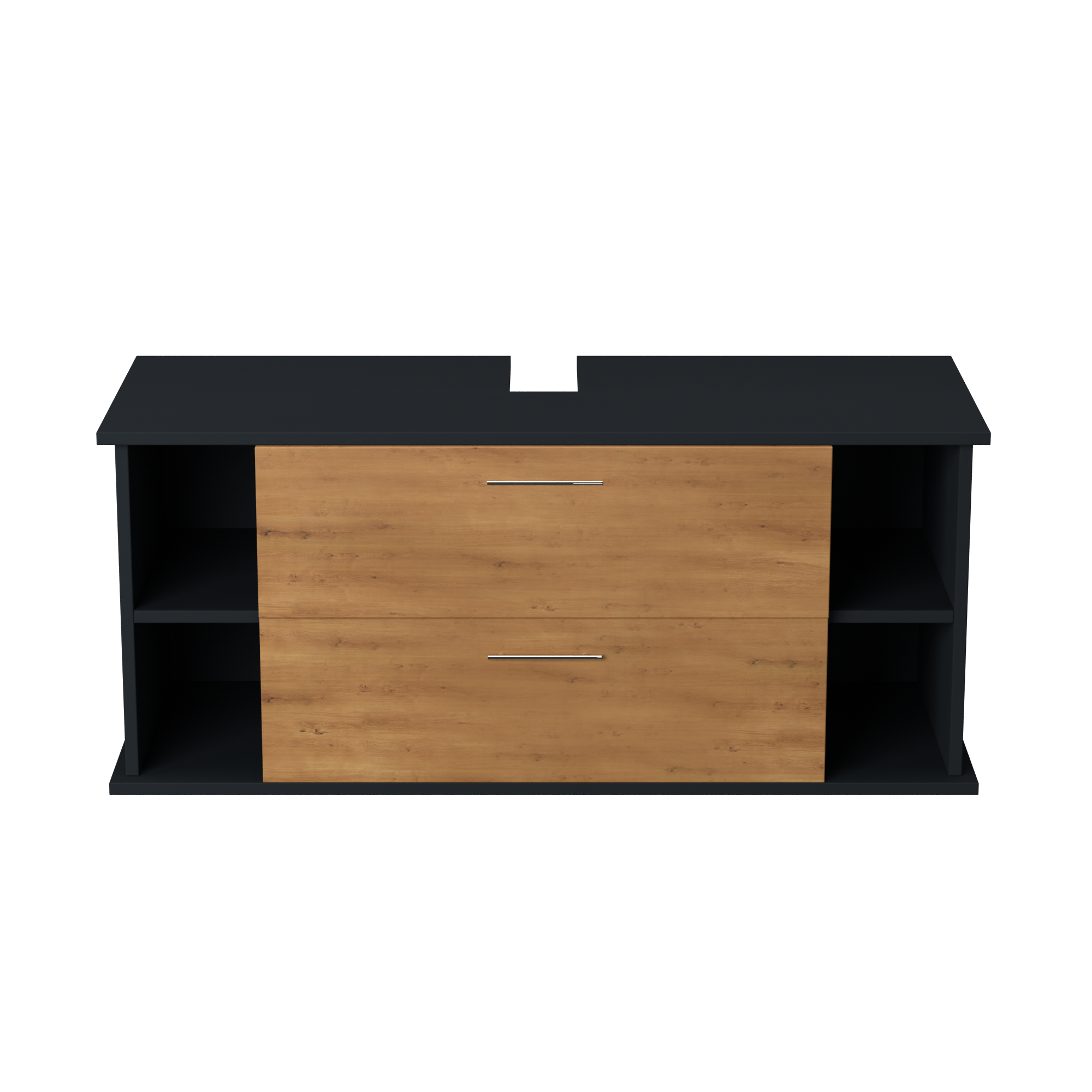 Garlivo Waschbeckenunterschrank GLA-120 Eiche mit Schubladen