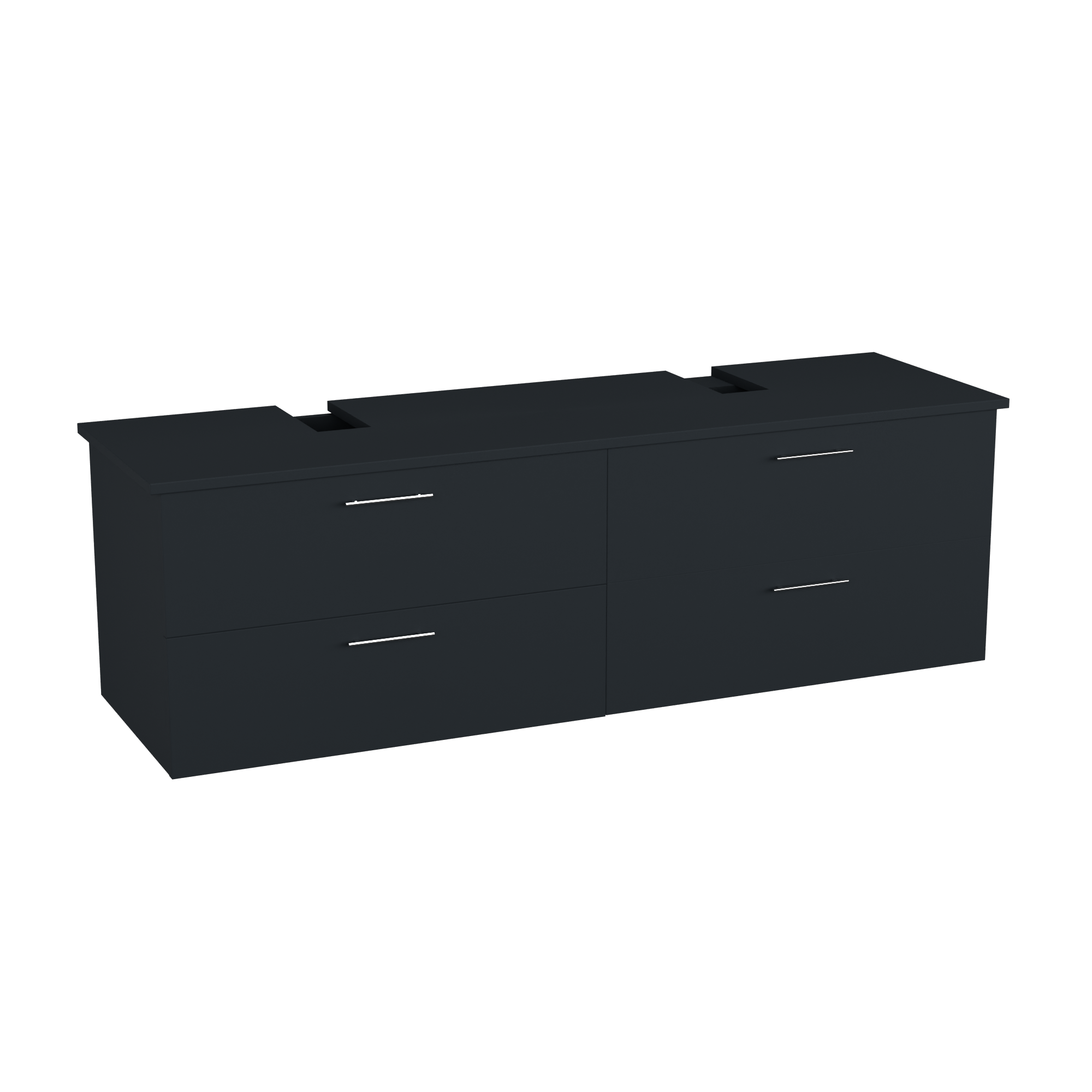 Garlivo Waschbeckenunterschrank GLA-160 Anthrazit mit Schubladen