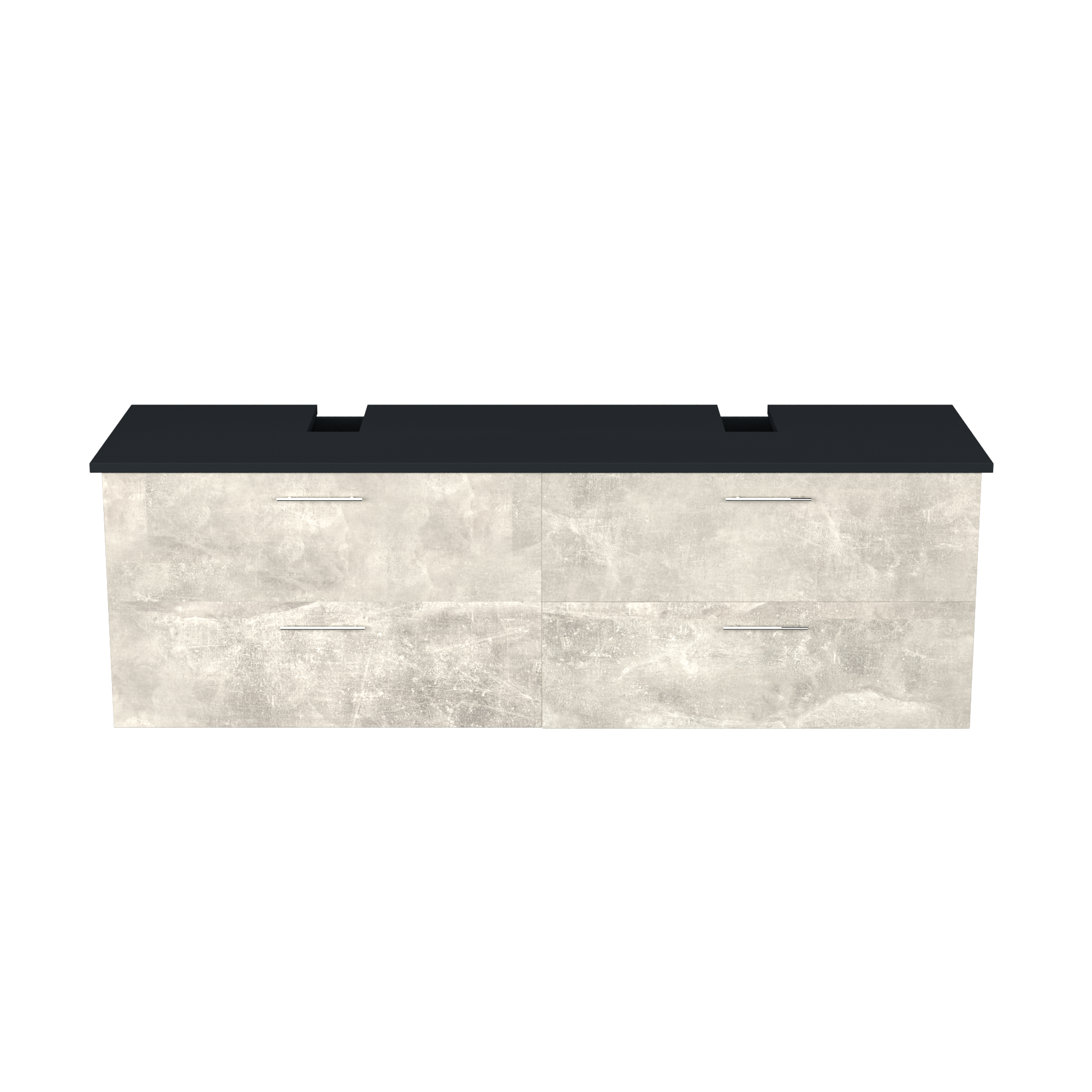 Garlivo Waschbeckenunterschrank GLA-160 Beton mit Schubladen
