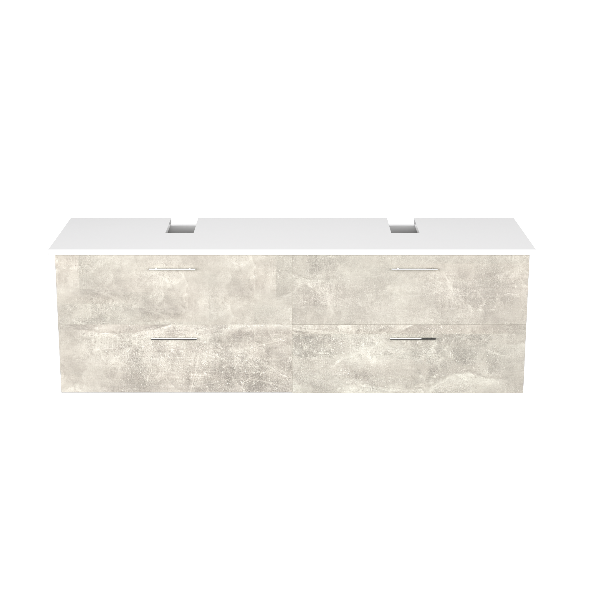 Garlivo Waschbeckenunterschrank GLA-160 Beton mit Schubladen