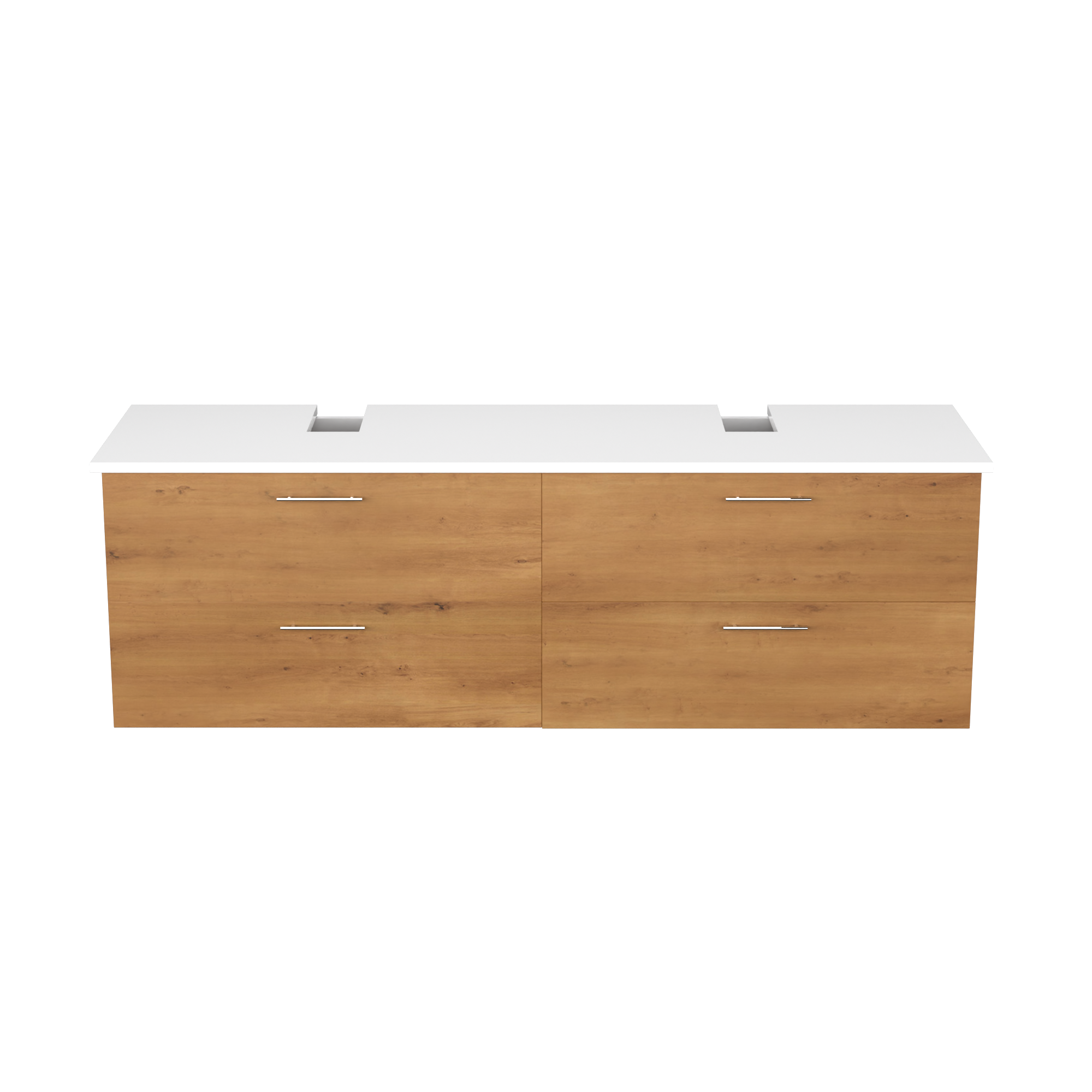 Garlivo Waschbeckenunterschrank GLA-160 Eiche mit Schubladen