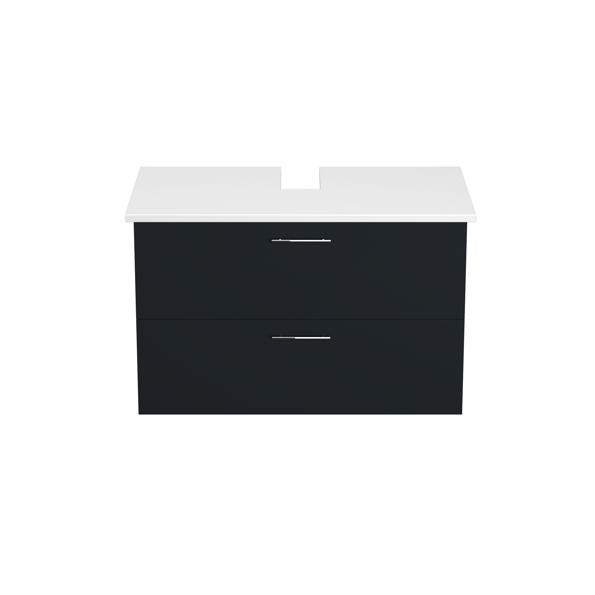 Garlivo Waschbeckenunterschrank GLA-80 Schwarz mit Schubladen