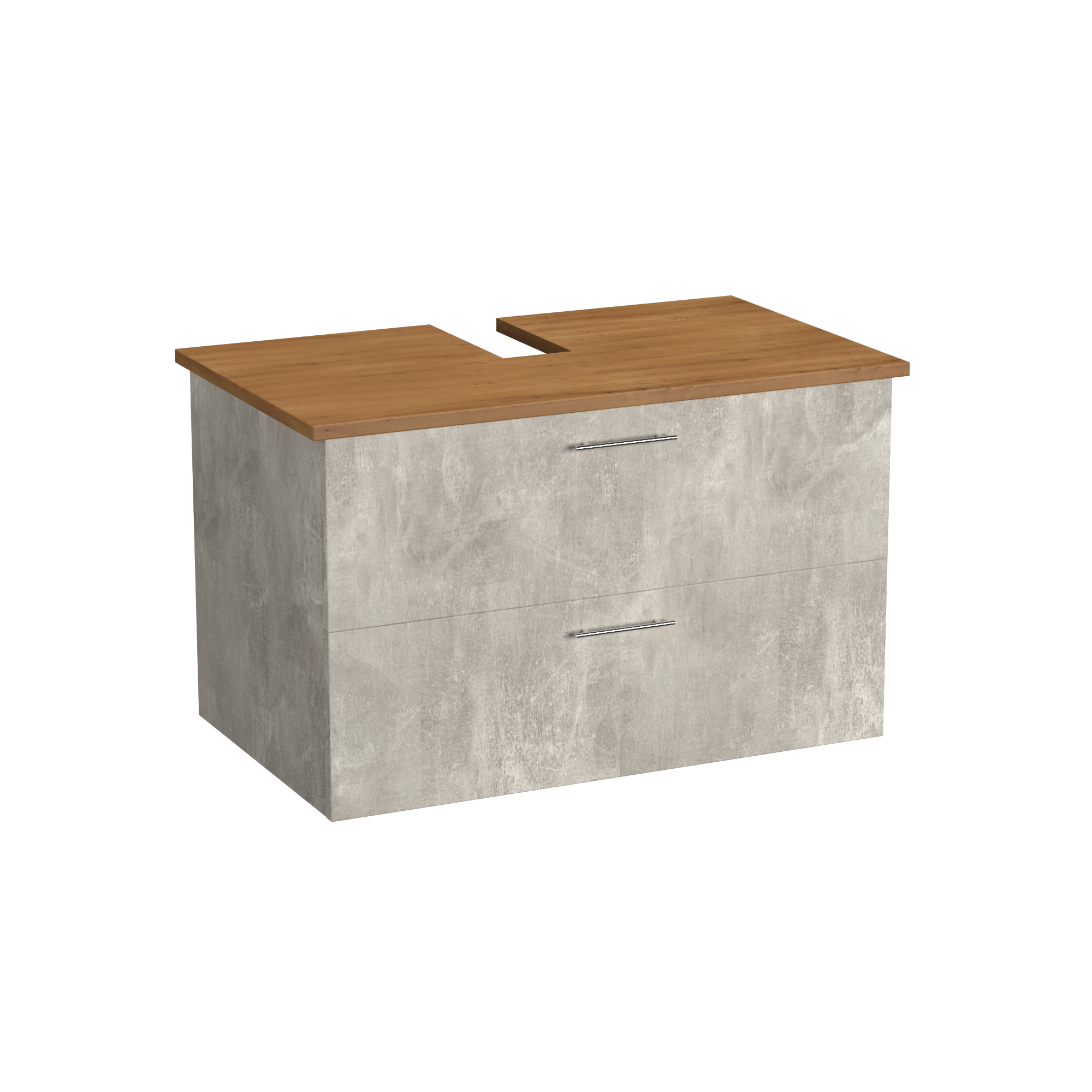 Garlivo Waschbeckenunterschrank GLA-80 Beton mit Schubladen