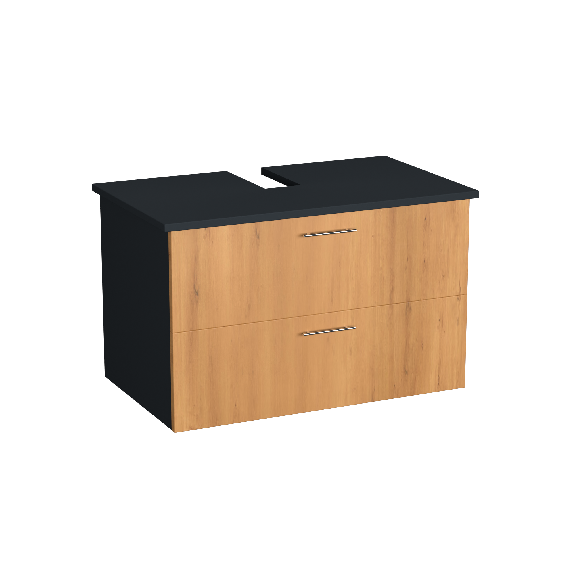 Garlivo Waschbeckenunterschrank GLA-80 Eiche mit Schubladen