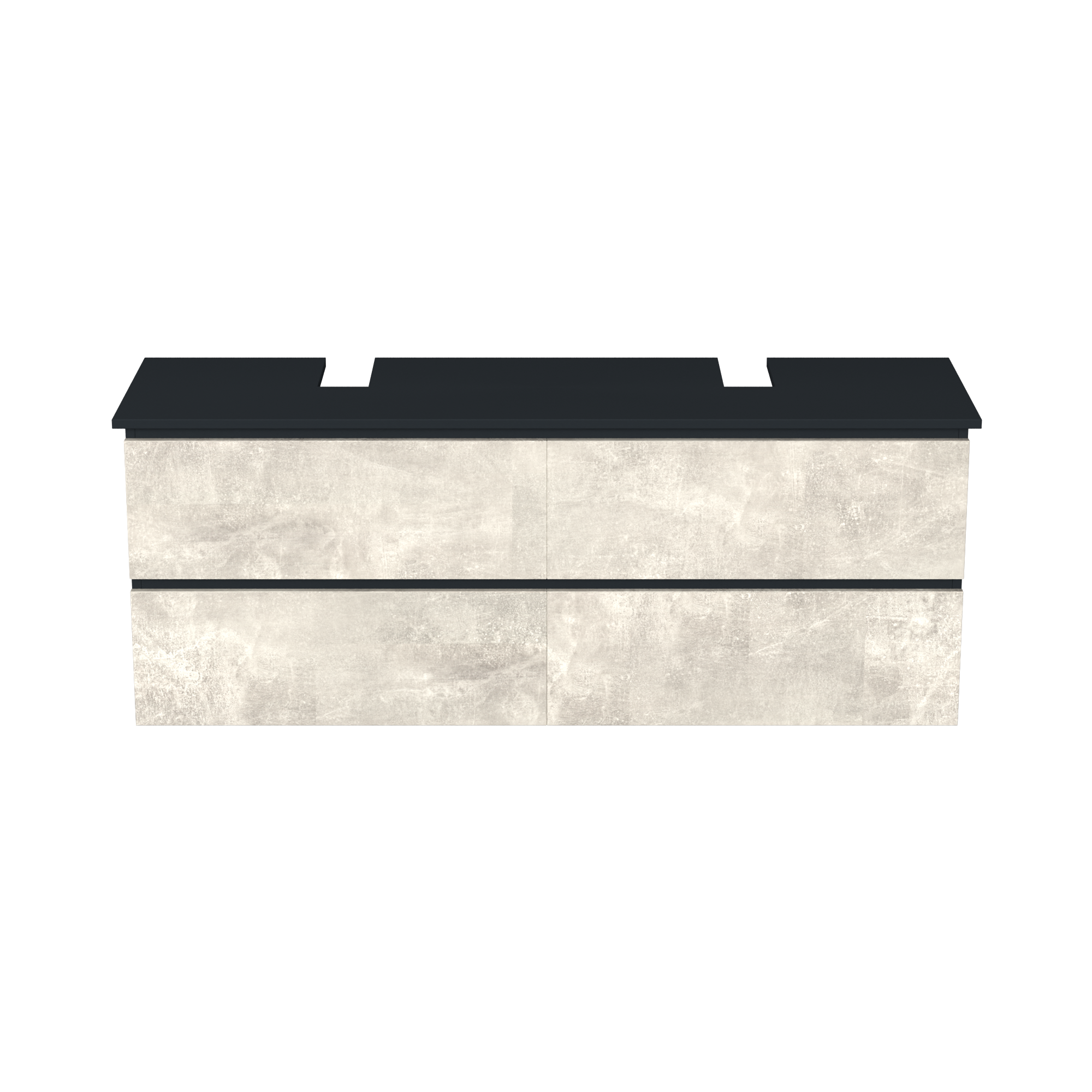 Garlivo Waschbeckenunterschrank GLB-160 Beton mit Schubladen