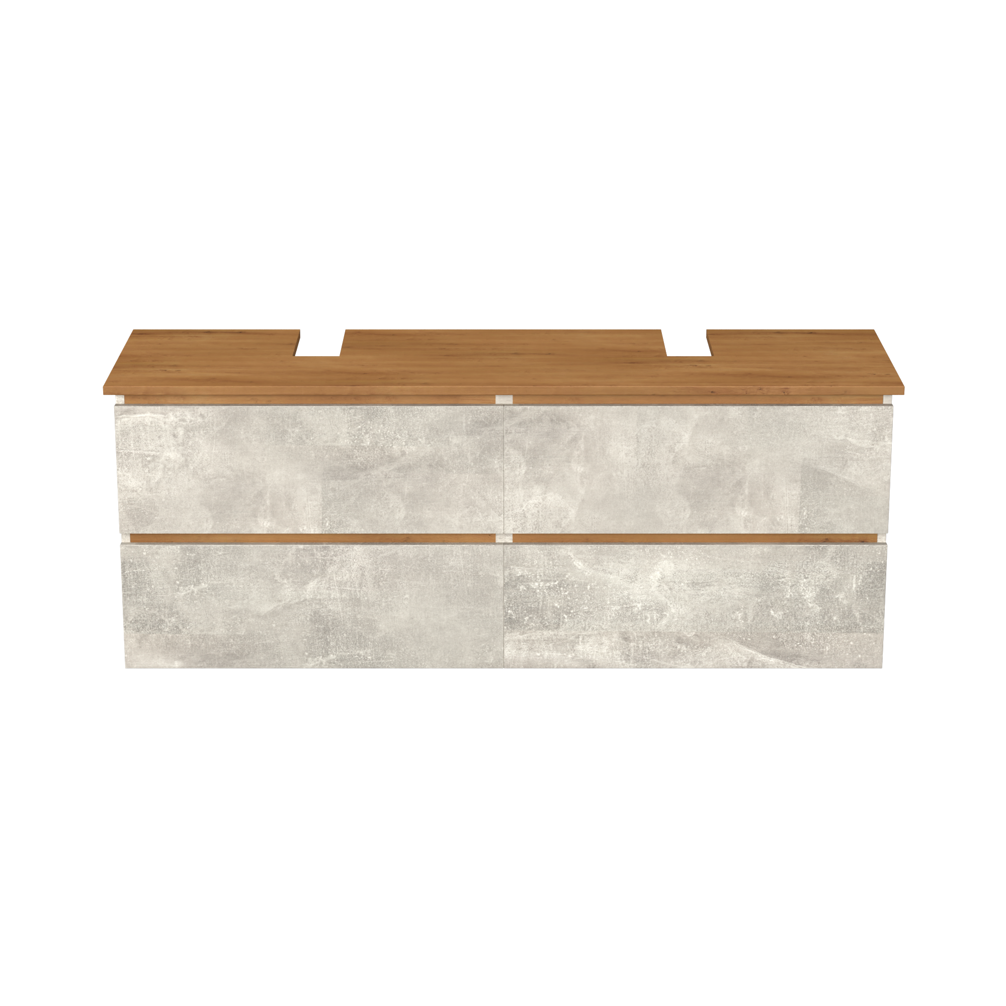 Garlivo Waschbeckenunterschrank GLB-160 Beton mit Schubladen