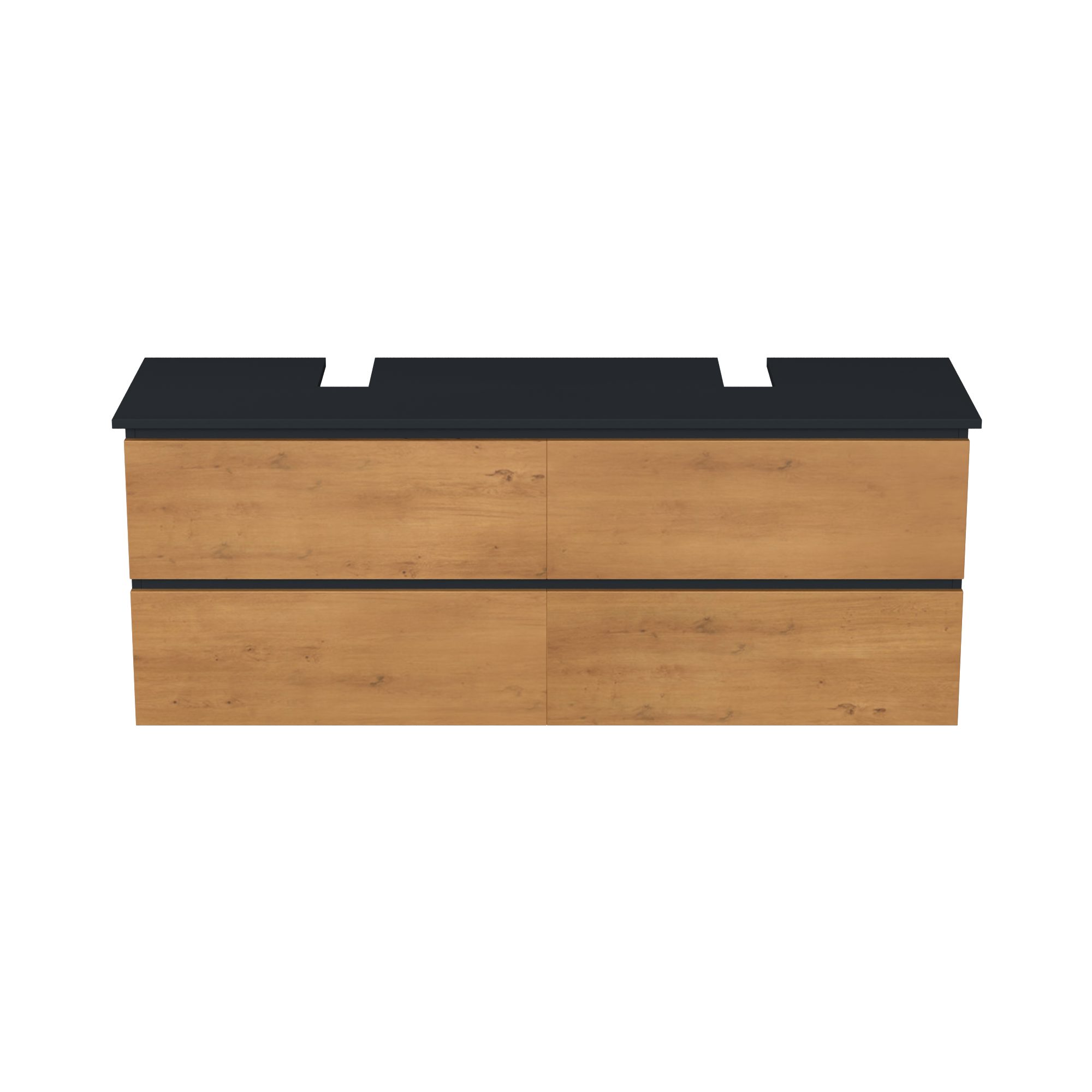 Garlivo Waschbeckenunterschrank GLB-160 Eiche mit Schubladen