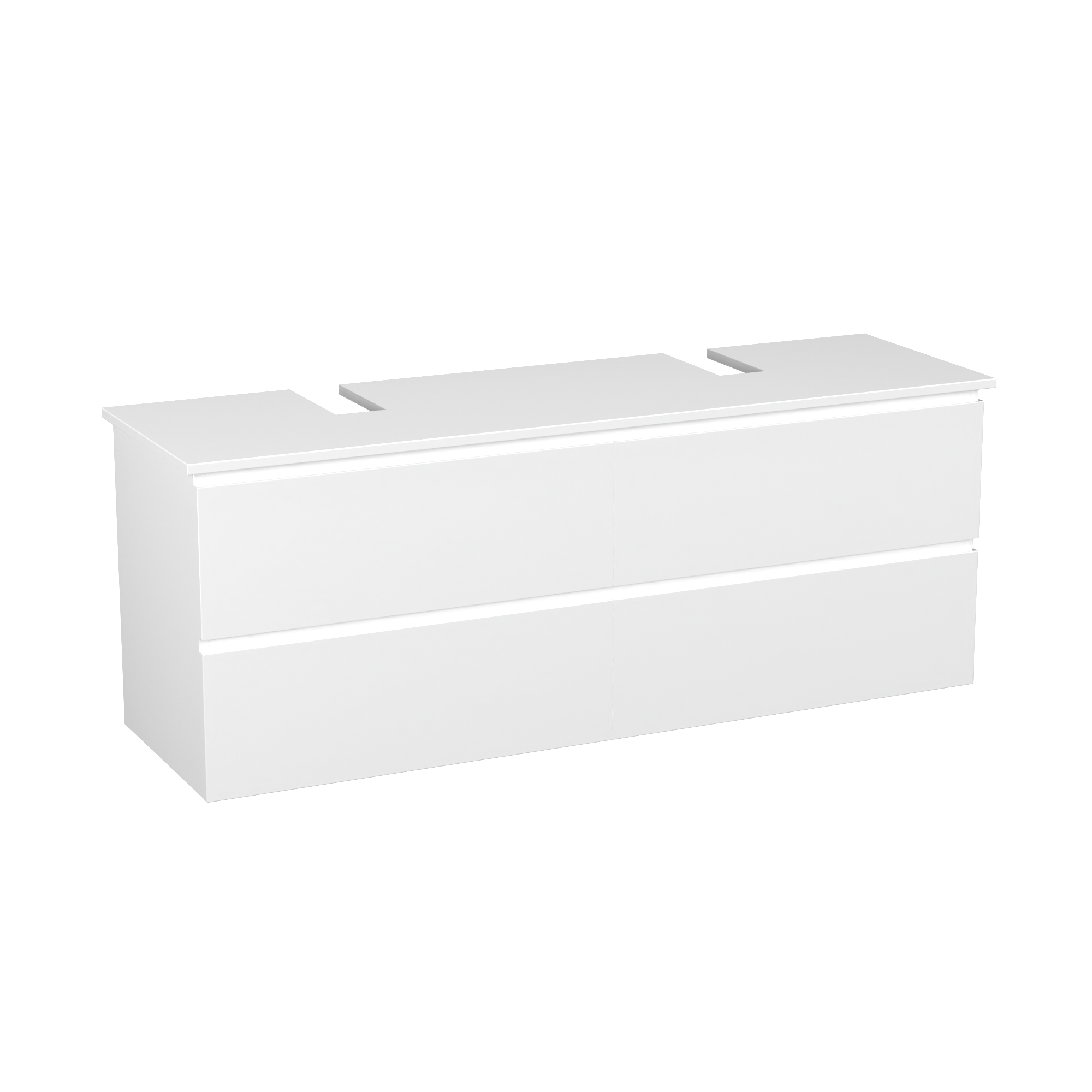 Garlivo Waschbeckenunterschrank GLB-160 Weiß mit Schubladen