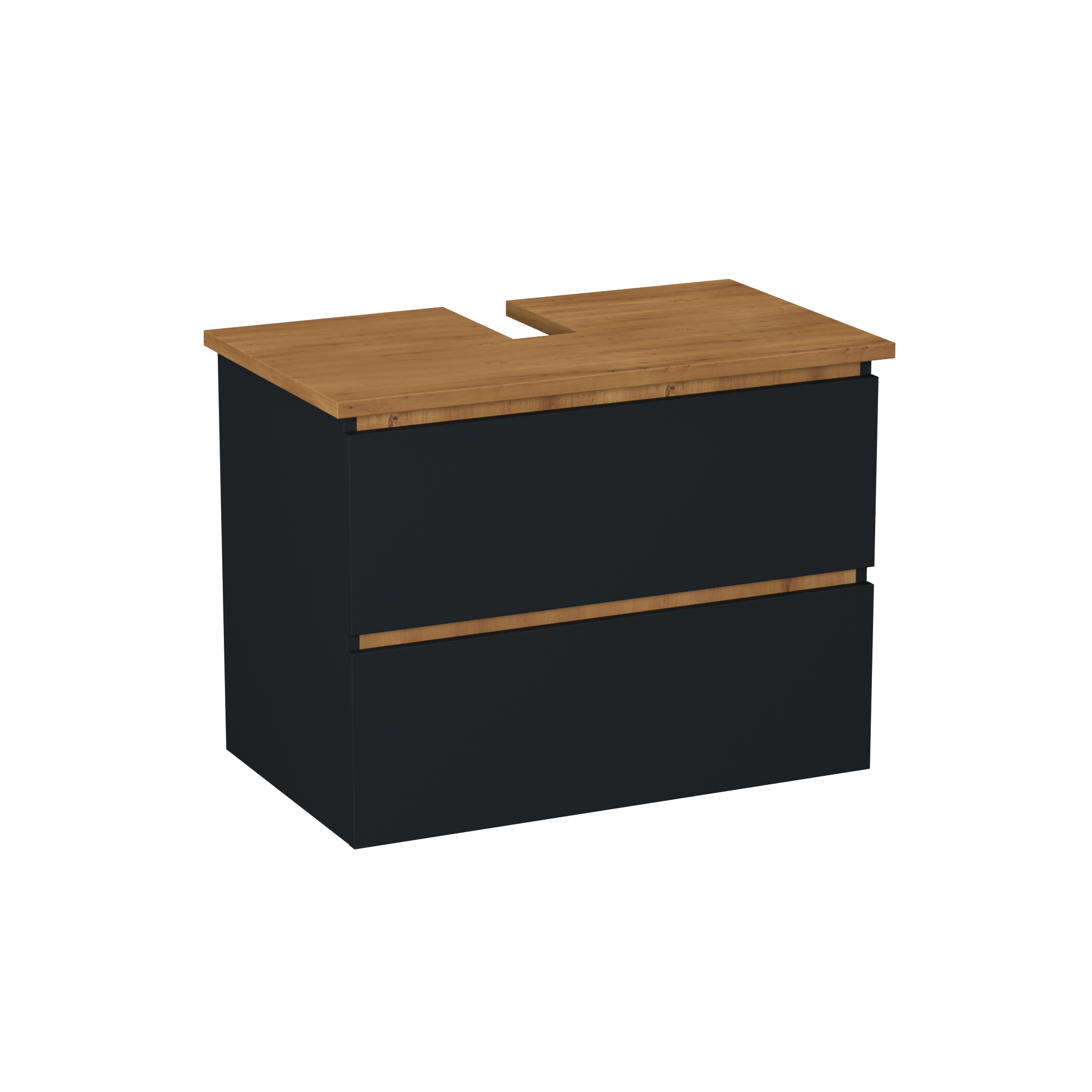 Garlivo Waschbeckenunterschrank GLB-80 Anthrazit mit Schubladen