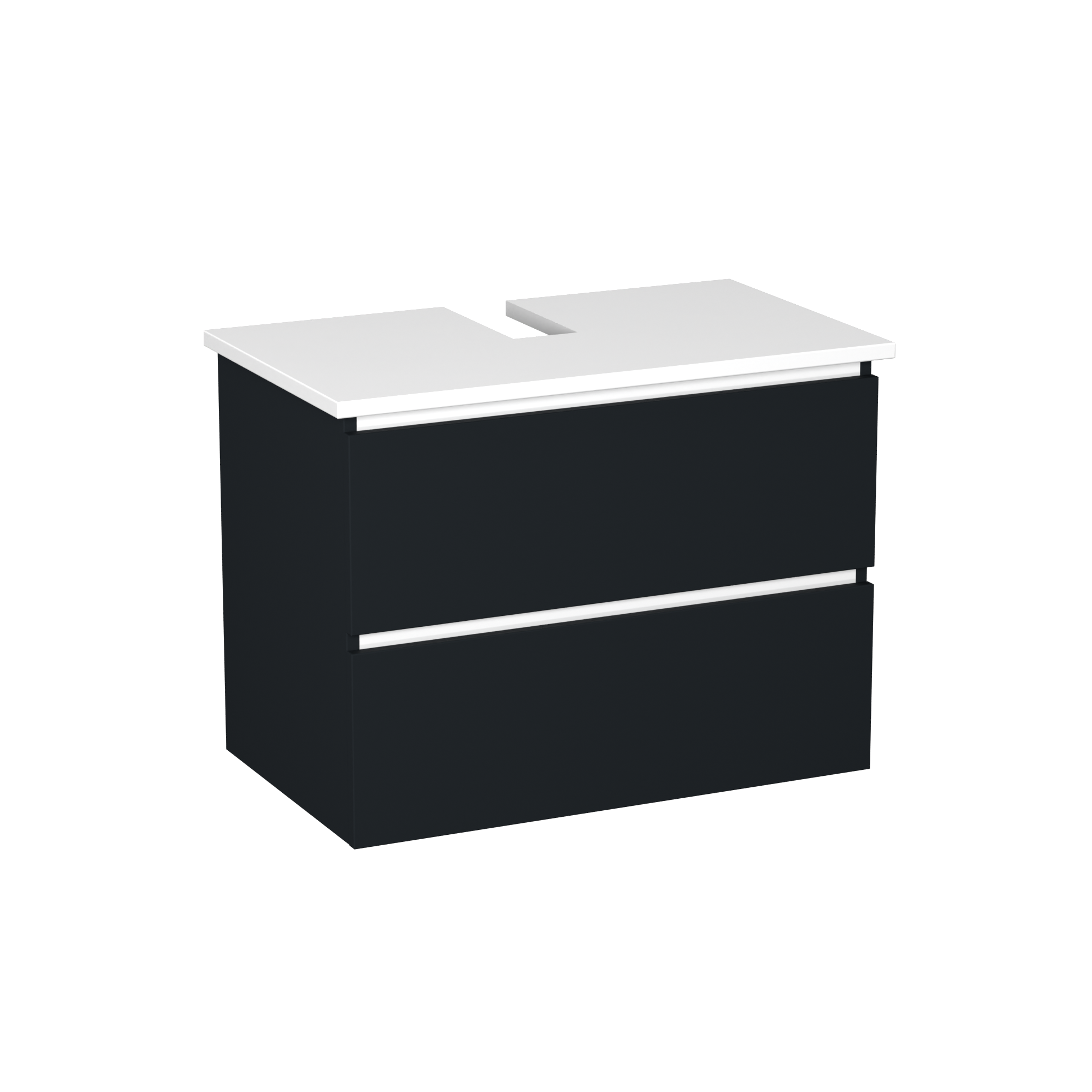 Garlivo Waschbeckenunterschrank GLB-80 Anthrazit mit Schubladen