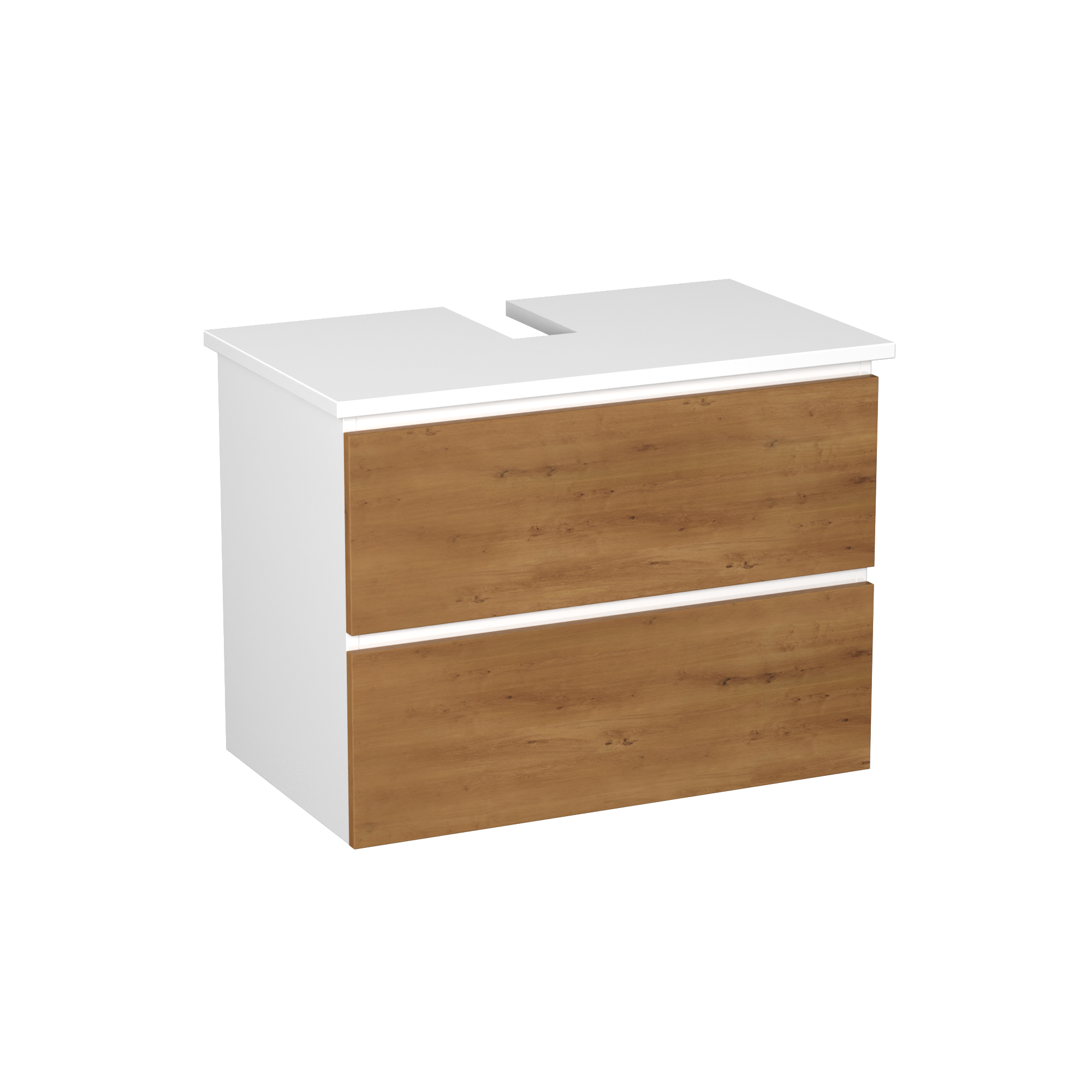 Garlivo Waschbeckenunterschrank GLB-80 Eiche mit Schubladen