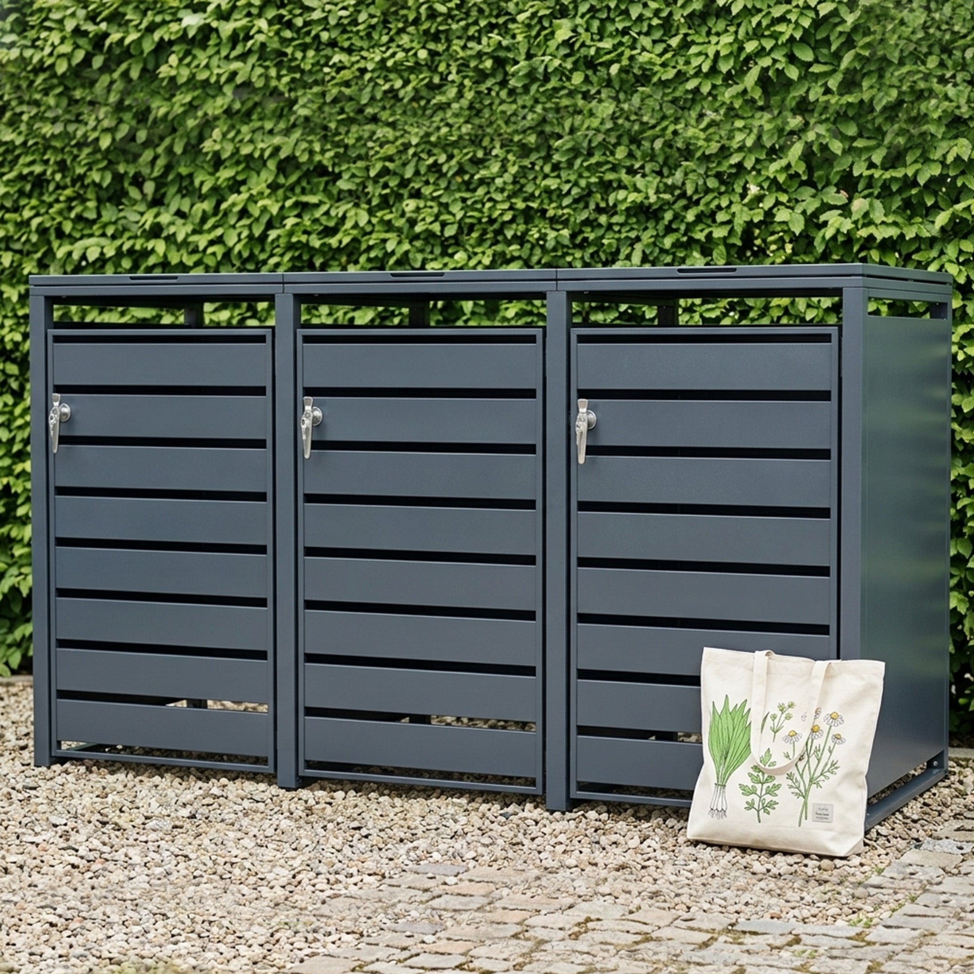 Garlivo Thymian 3er Mülltonnenbox