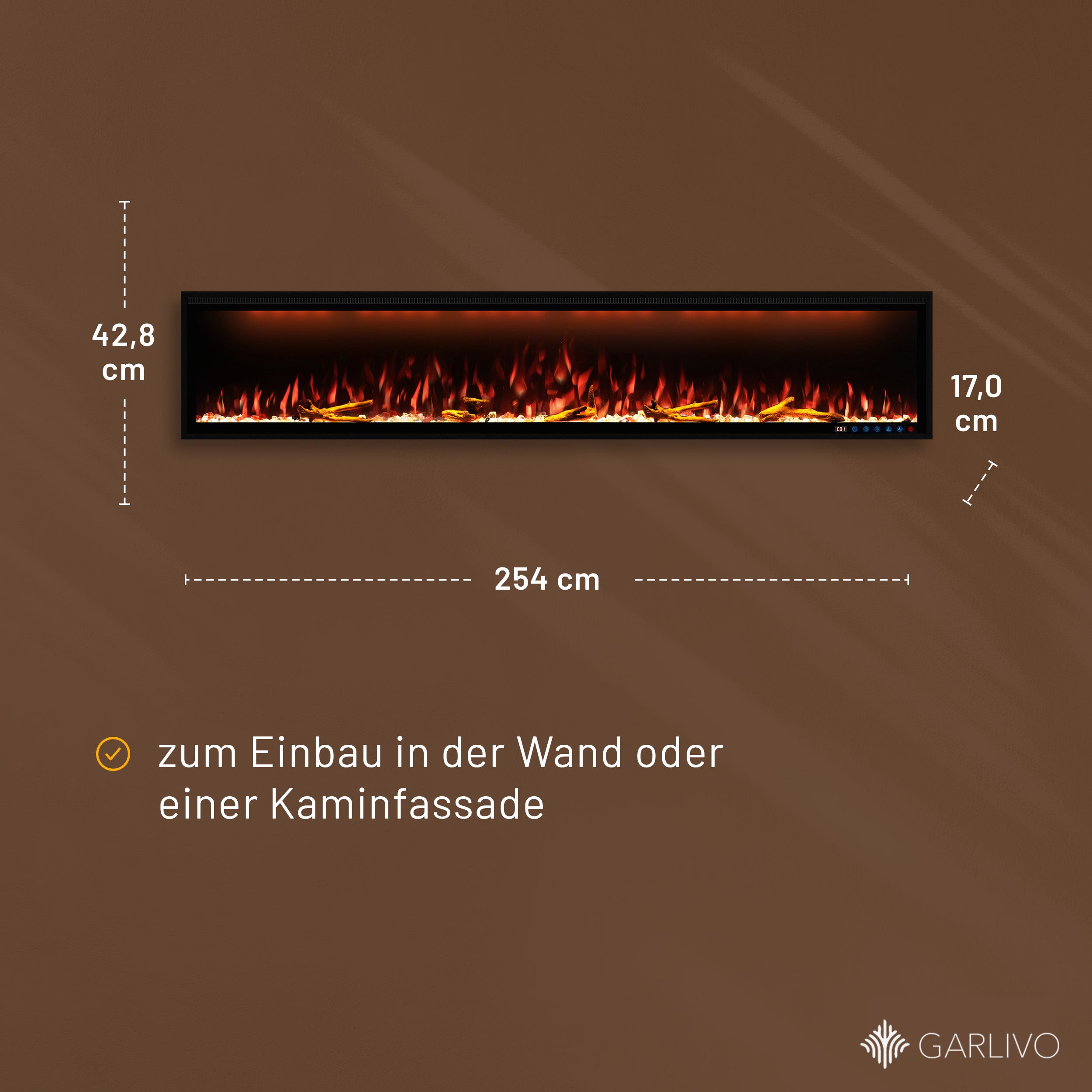 Garlivo Smart Wall Elektrokamineinsatz