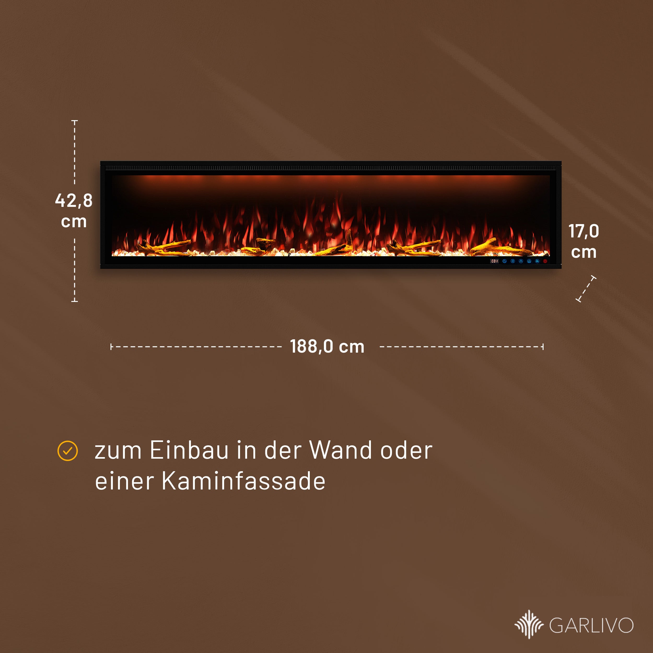 Garlivo Smart Wall Elektrokamineinsatz