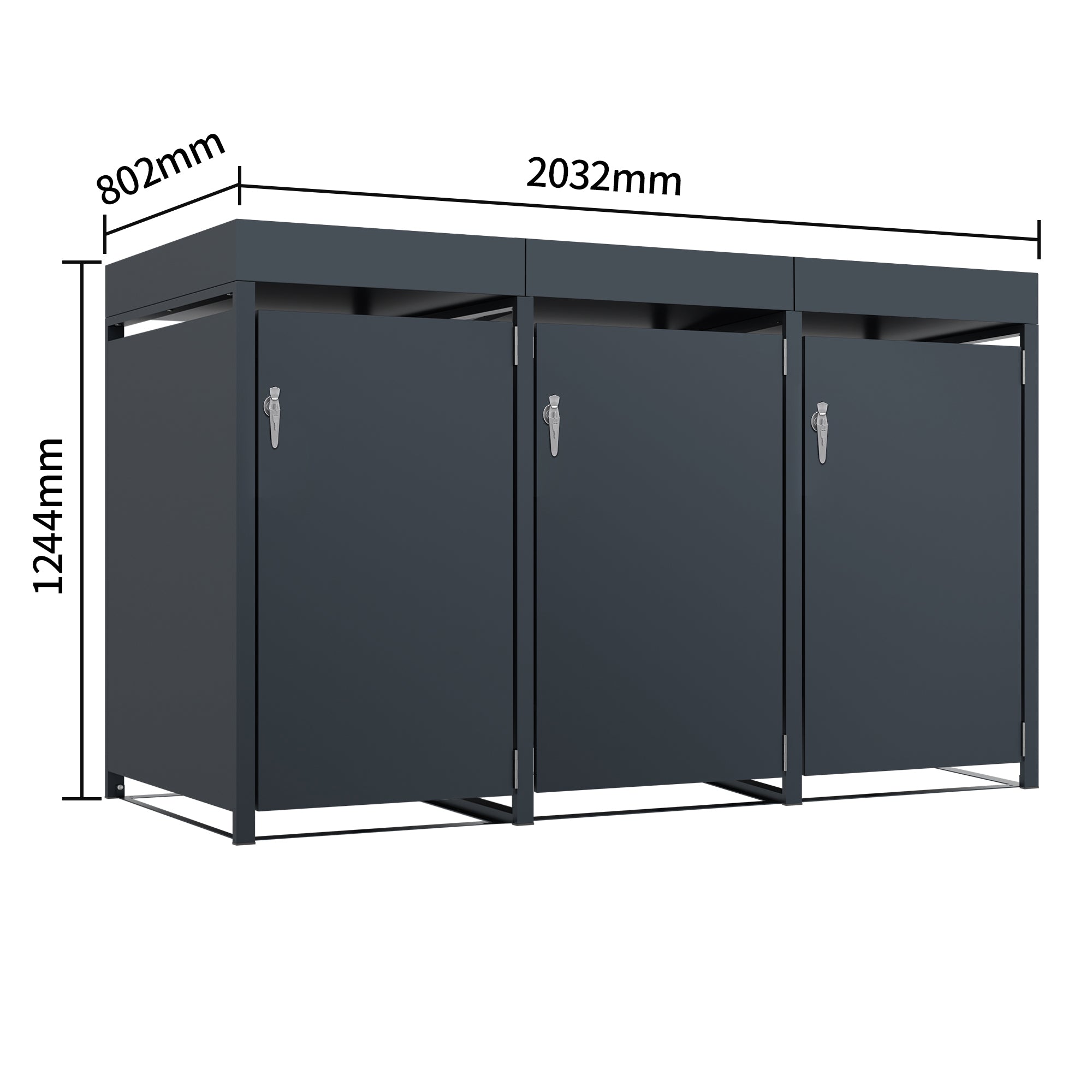 Garlivo Blaustern 3er Mülltonnenbox