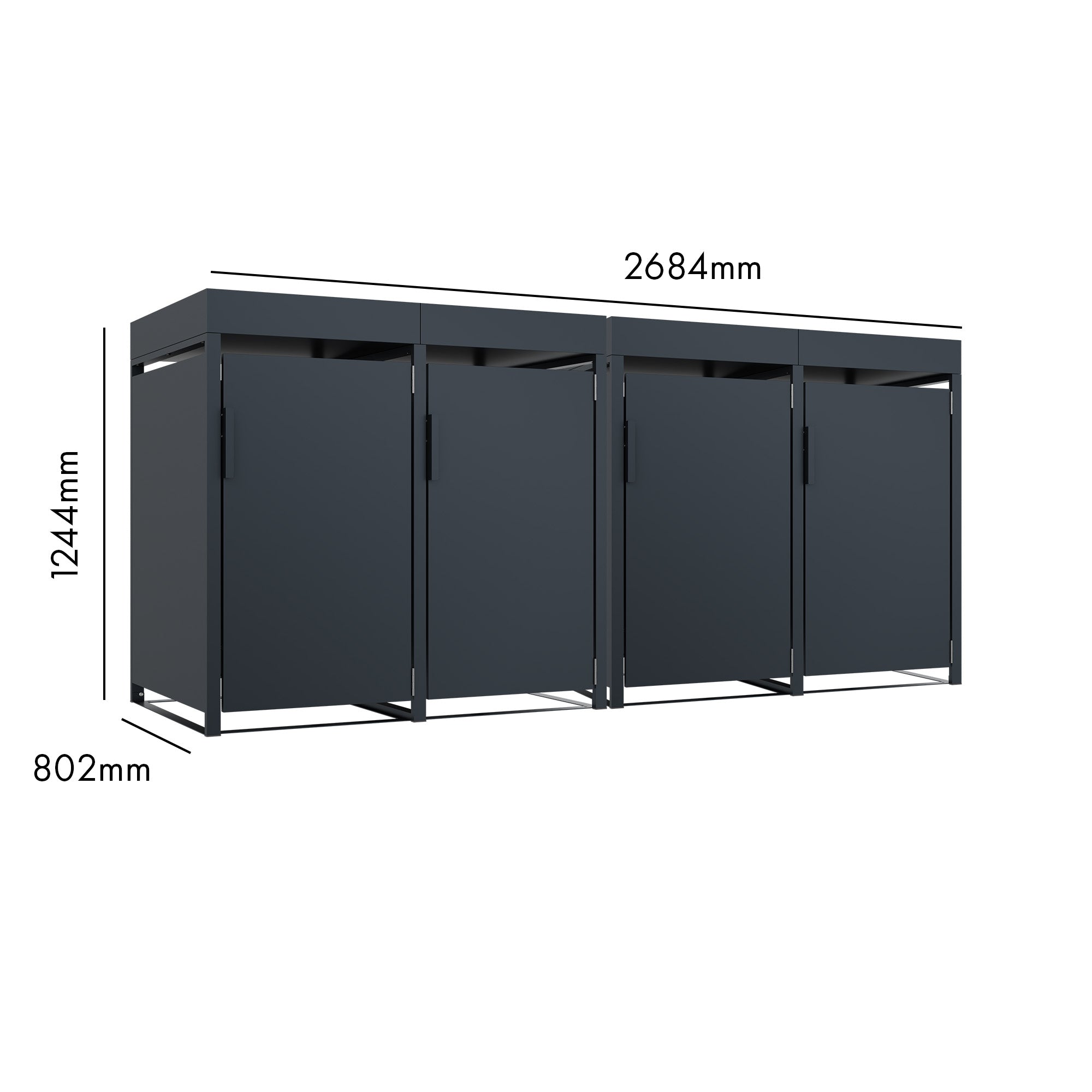 Garlivo Blaustern 4er Mülltonnenbox
