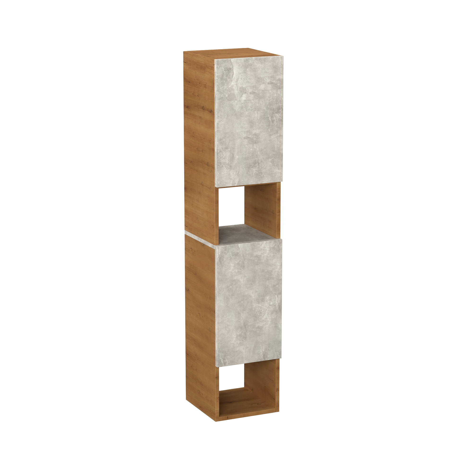 Garlivo Badezimmerschrank GLC 2 Beton mit Fächern