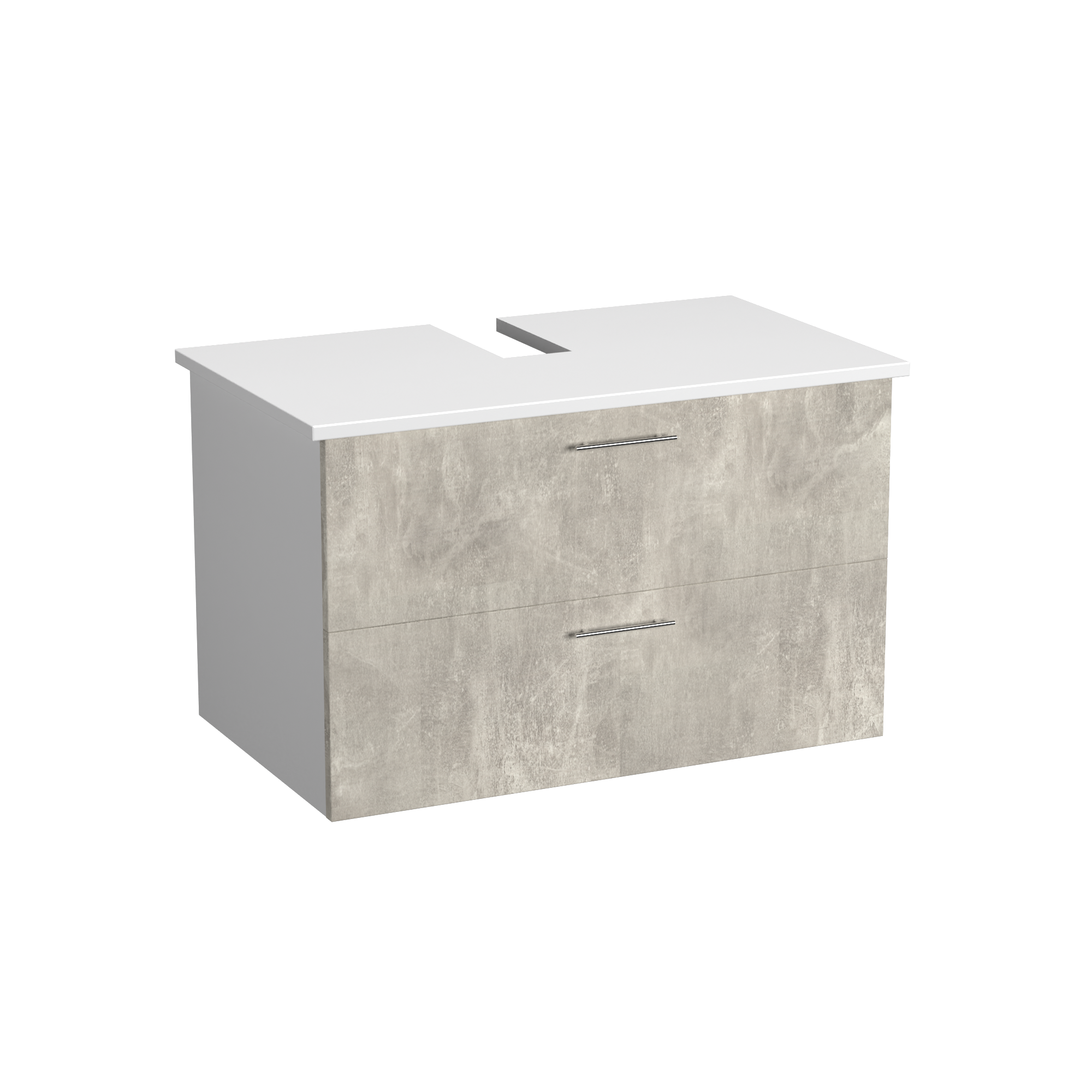Garlivo Waschbeckenunterschrank GLA-80 Beton mit Schubladen