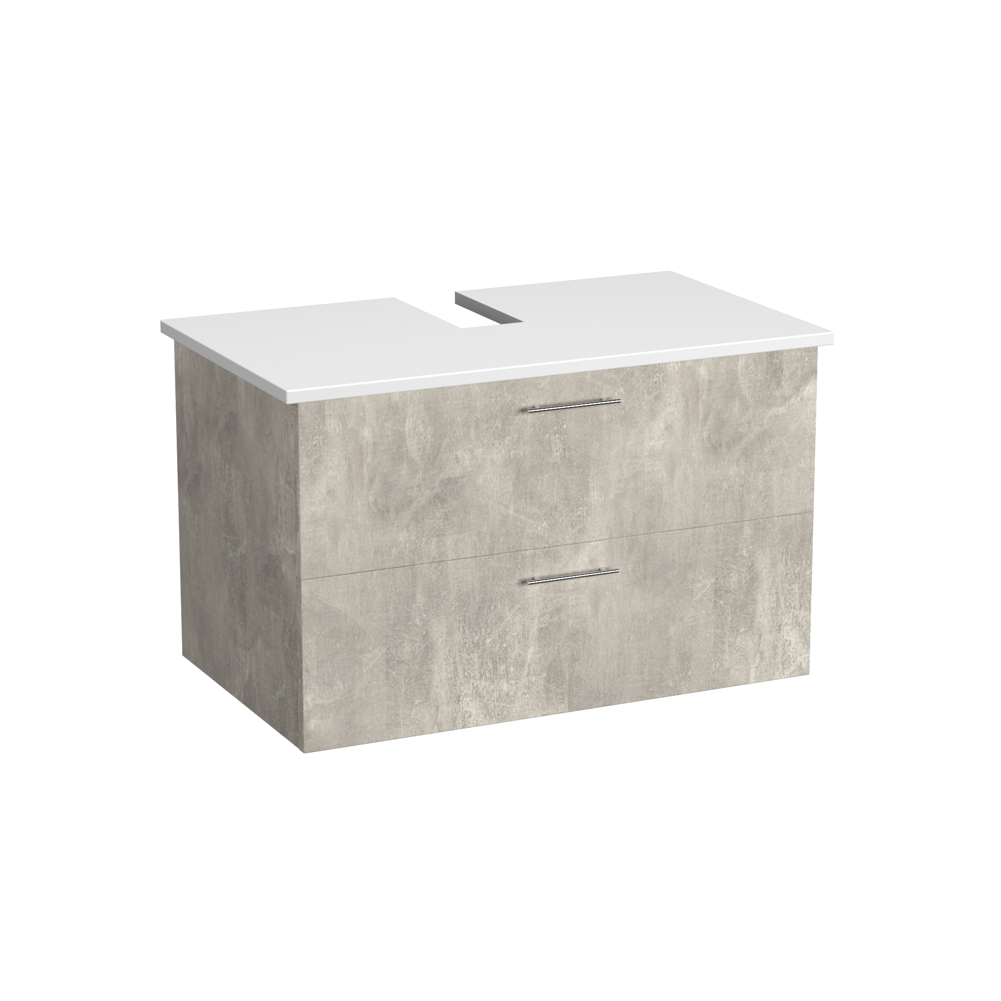 Garlivo Waschbeckenunterschrank GLA-80 Beton mit Schubladen