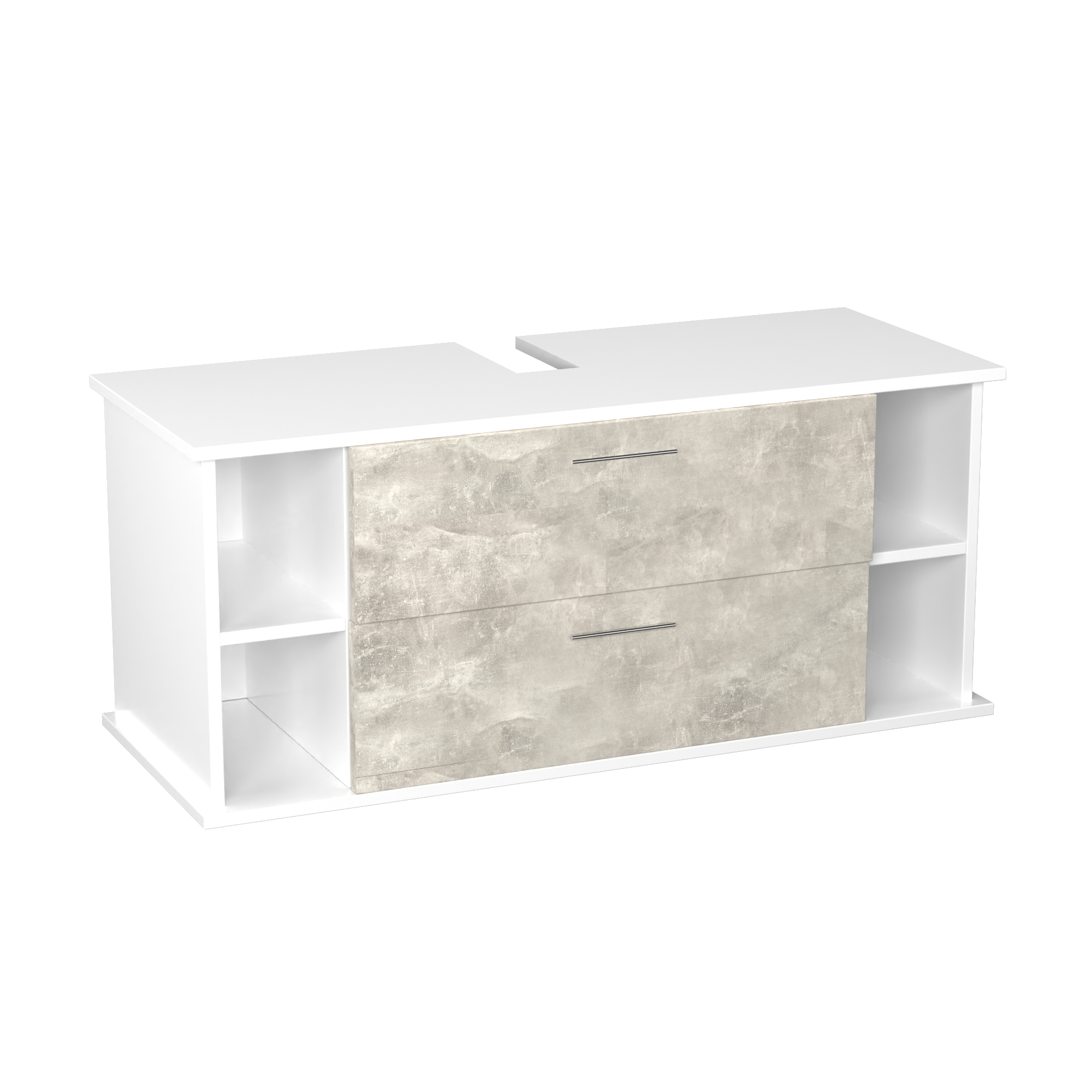 Garlivo Waschbeckenunterschrank GLA-120 Beton mit Schubladen