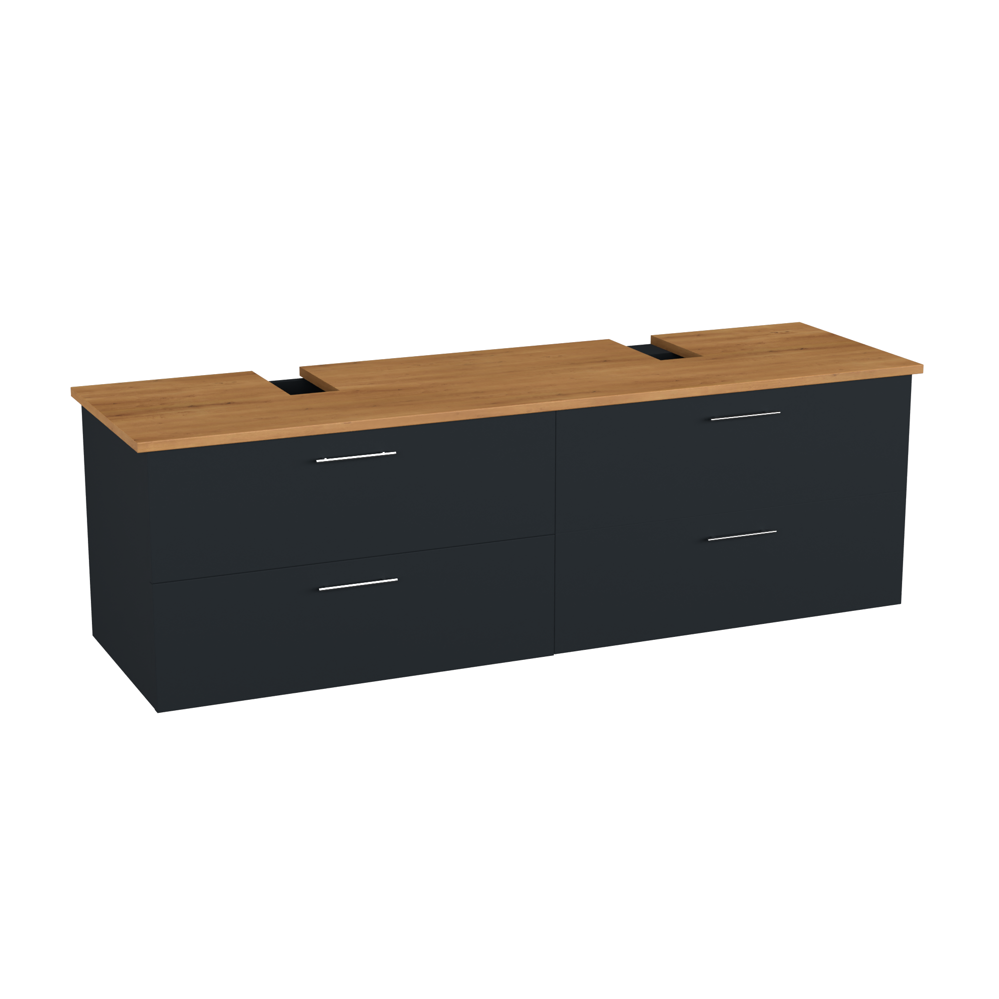 Garlivo Waschbeckenunterschrank GLA-160 Anthrazit mit Schubladen