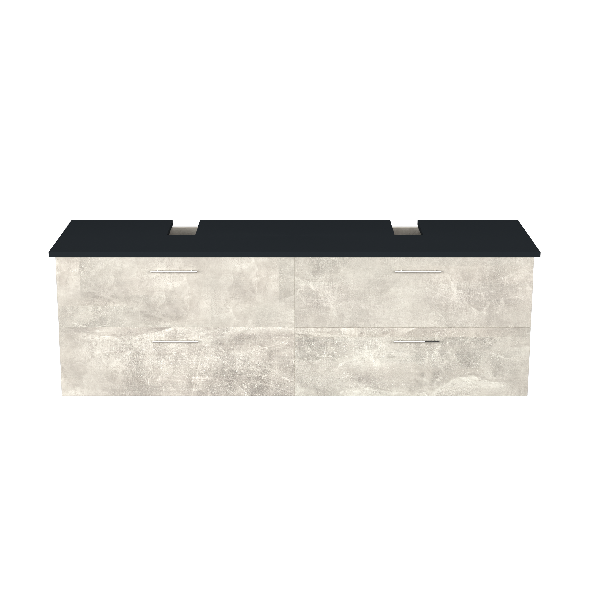 Garlivo Waschbeckenunterschrank GLA-160 Beton mit Schubladen