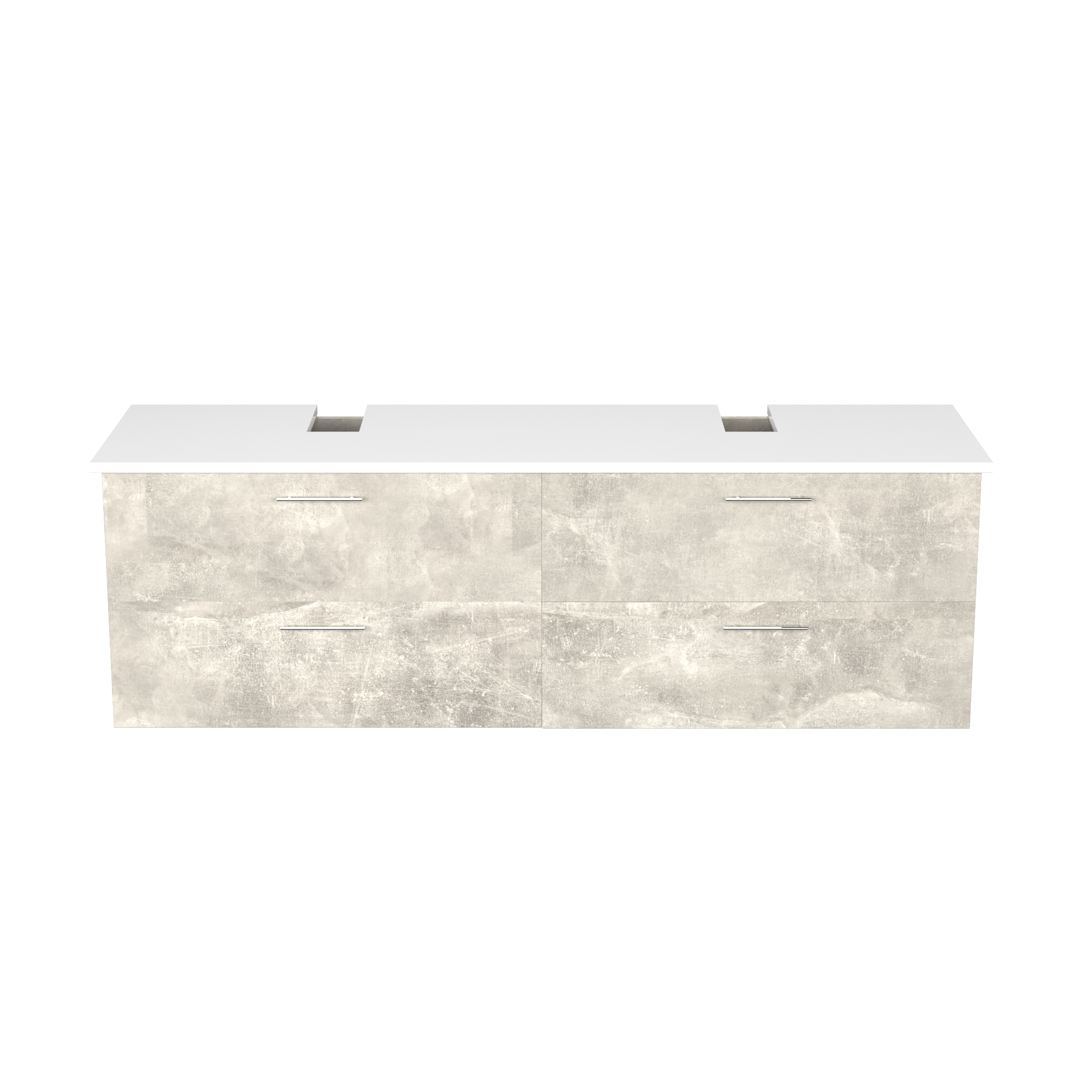 Garlivo Waschbeckenunterschrank GLA-160 Beton mit Schubladen