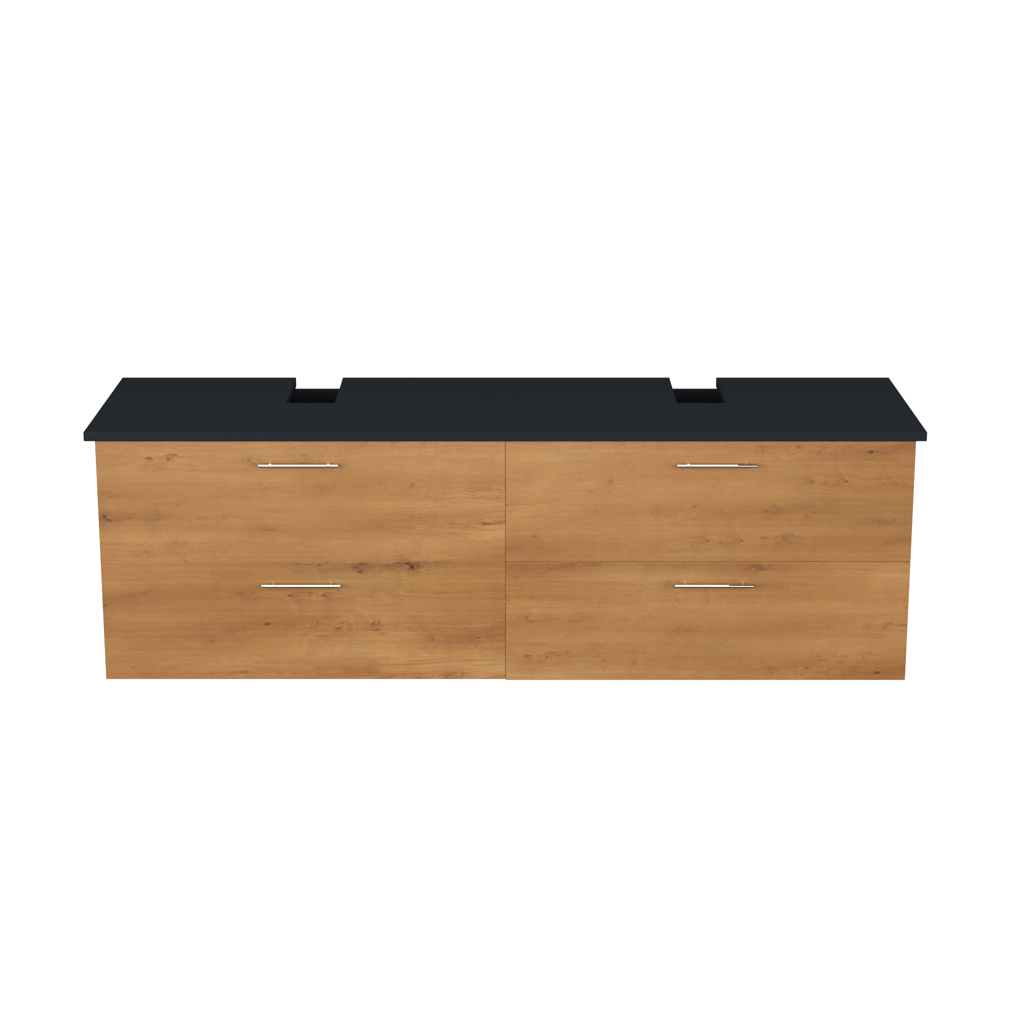 Garlivo Waschbeckenunterschrank GLA-160 Eiche mit Schubladen