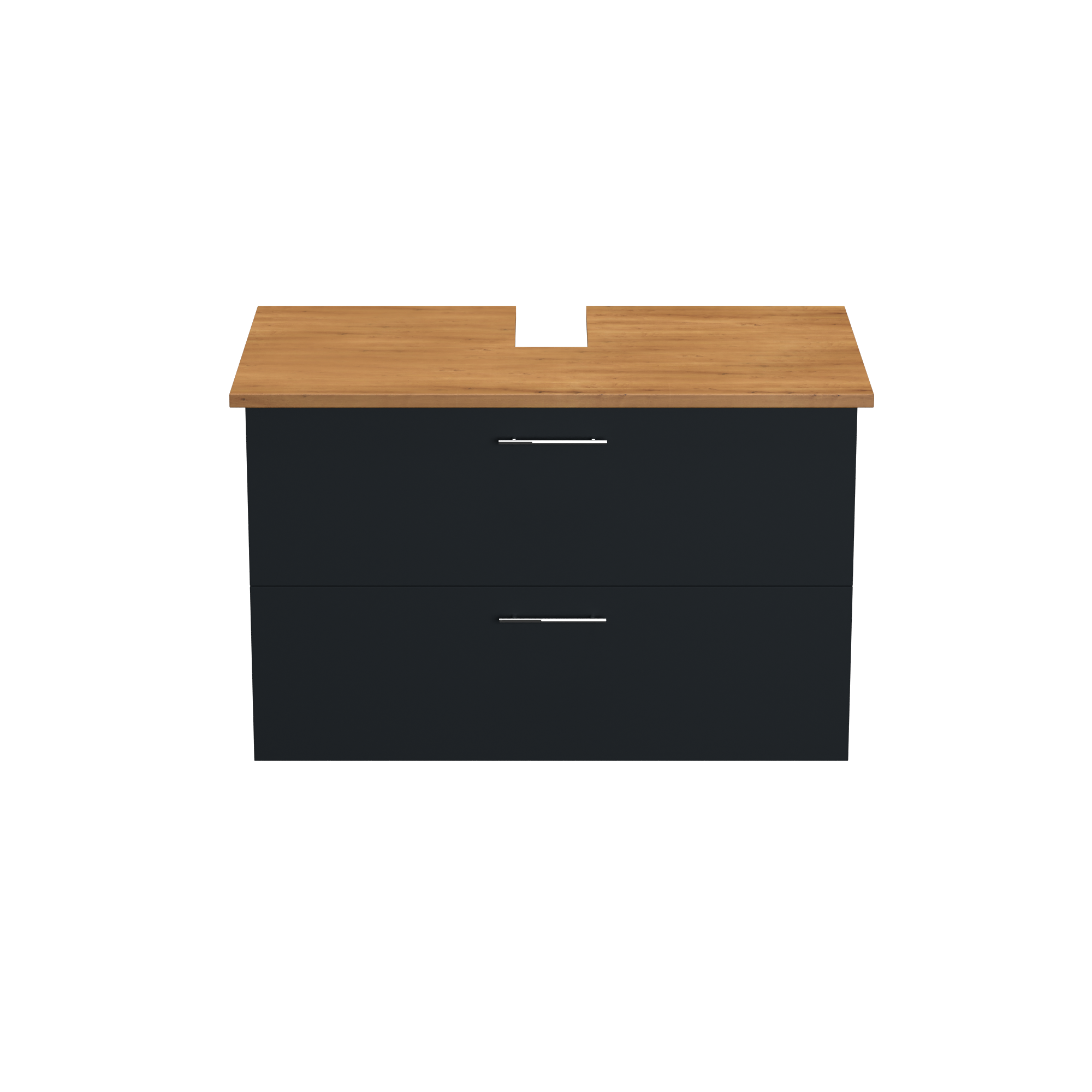 Garlivo Waschbeckenunterschrank GLA-80 Schwarz mit Schubladen