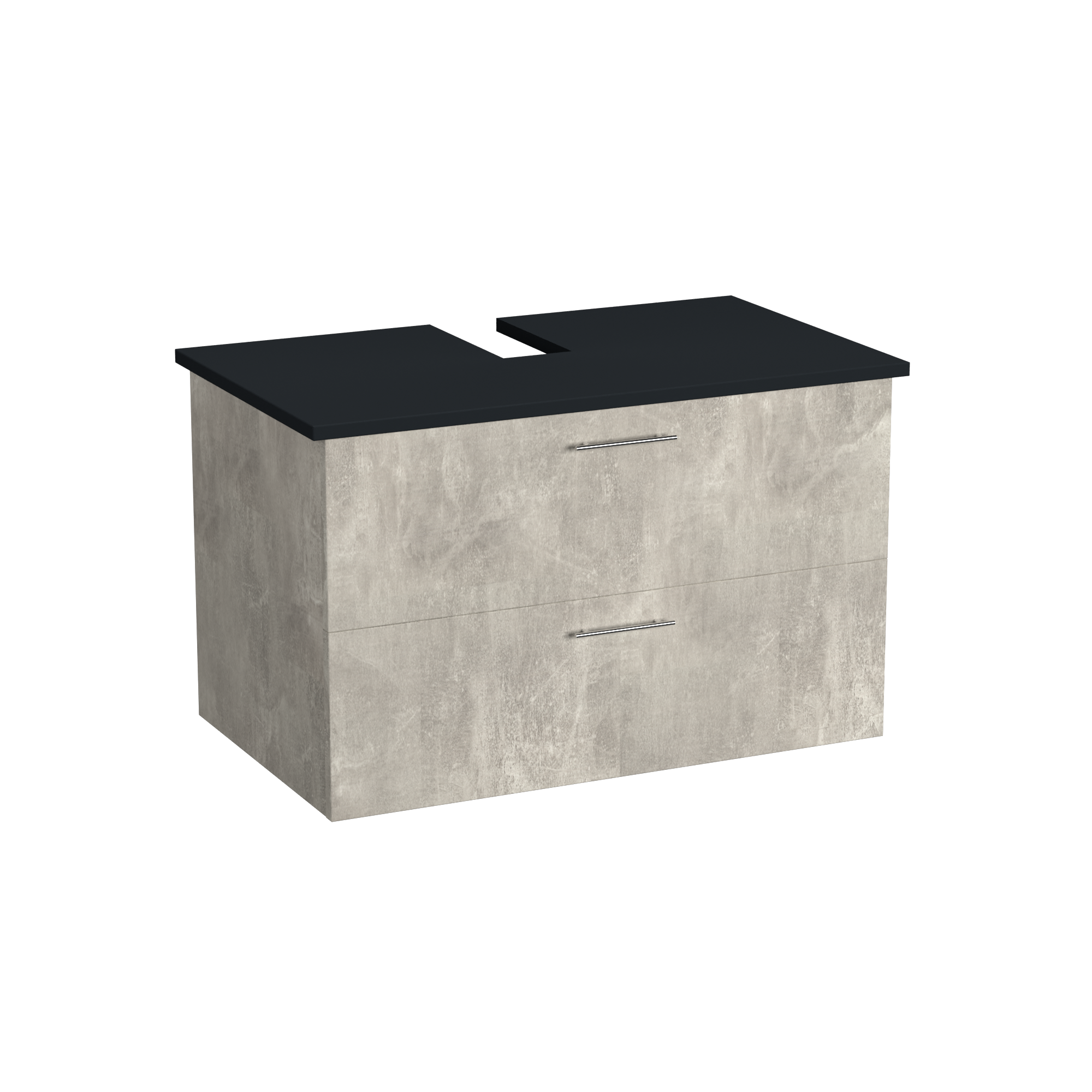 Garlivo Waschbeckenunterschrank GLA-80 Beton mit Schubladen