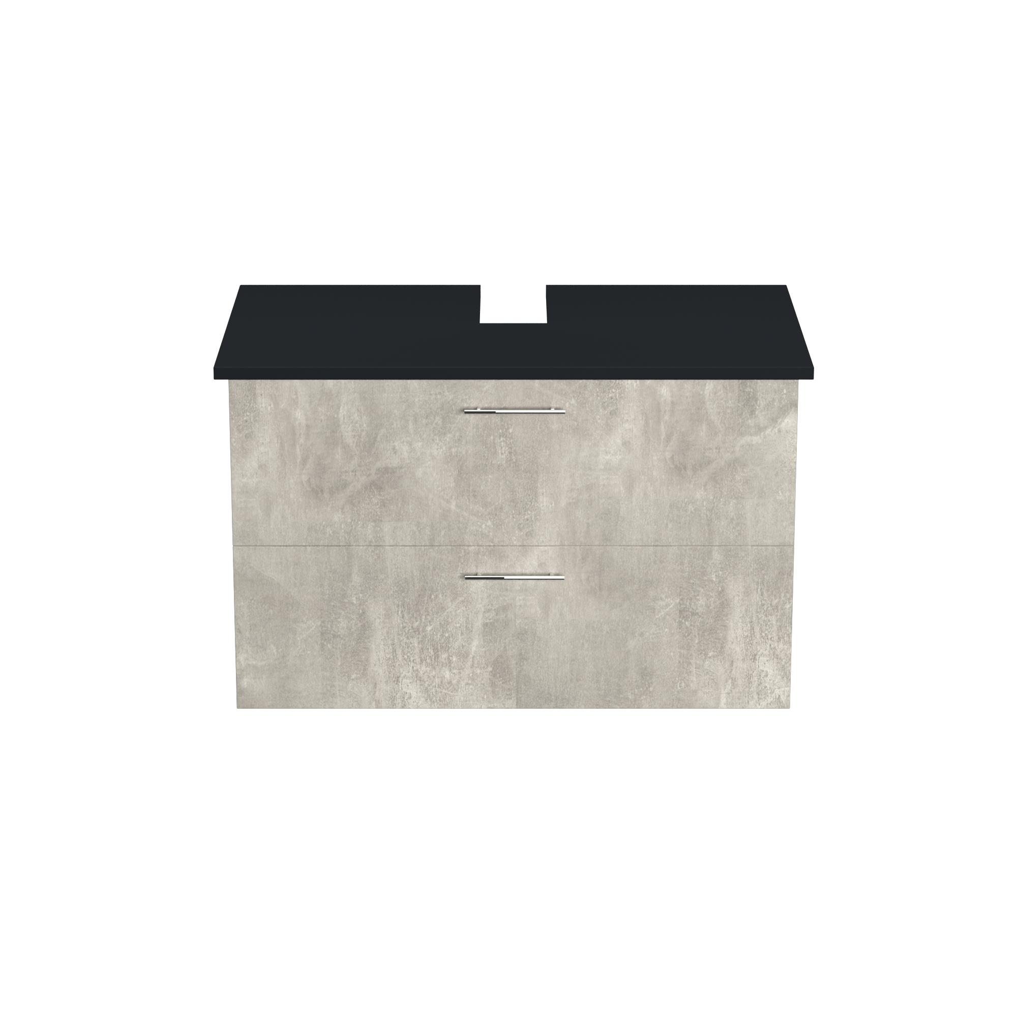 Garlivo Waschbeckenunterschrank GLA-80 Beton mit Schubladen