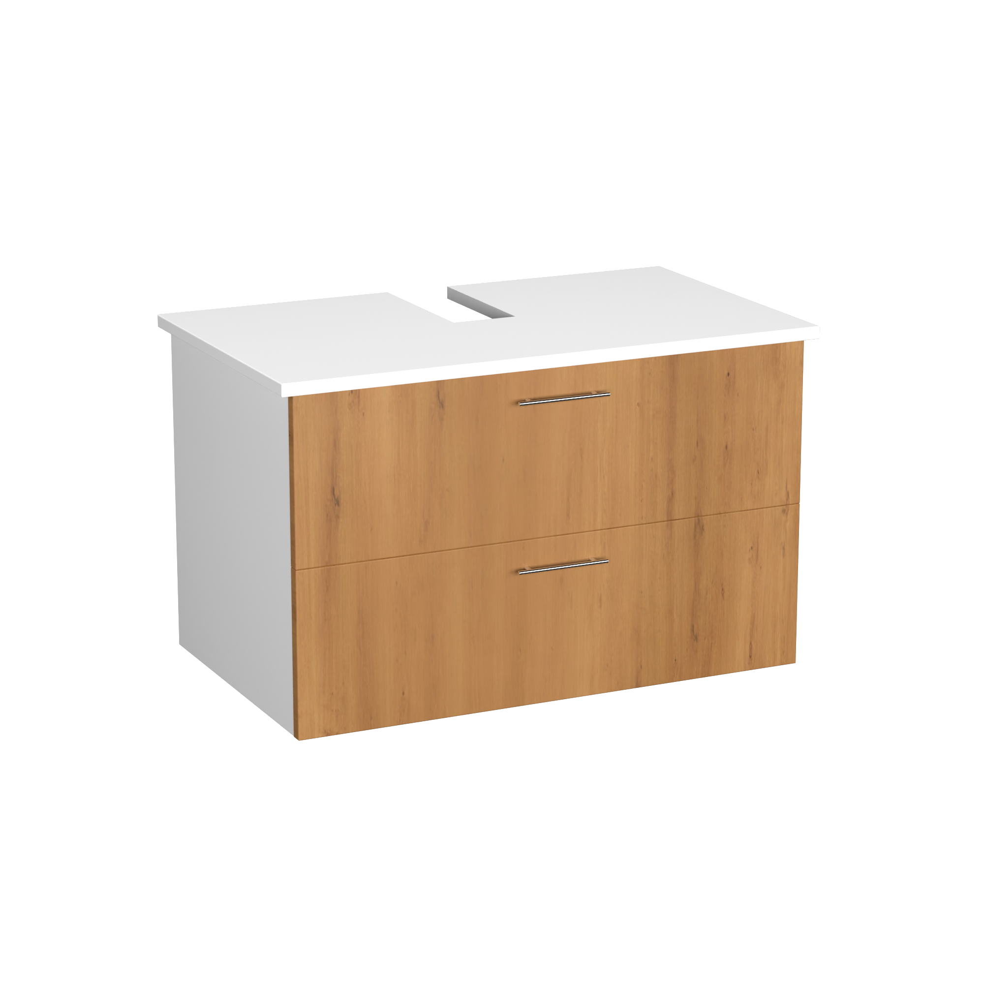 Garlivo Waschbeckenunterschrank GLA-80 Eiche mit Schubladen