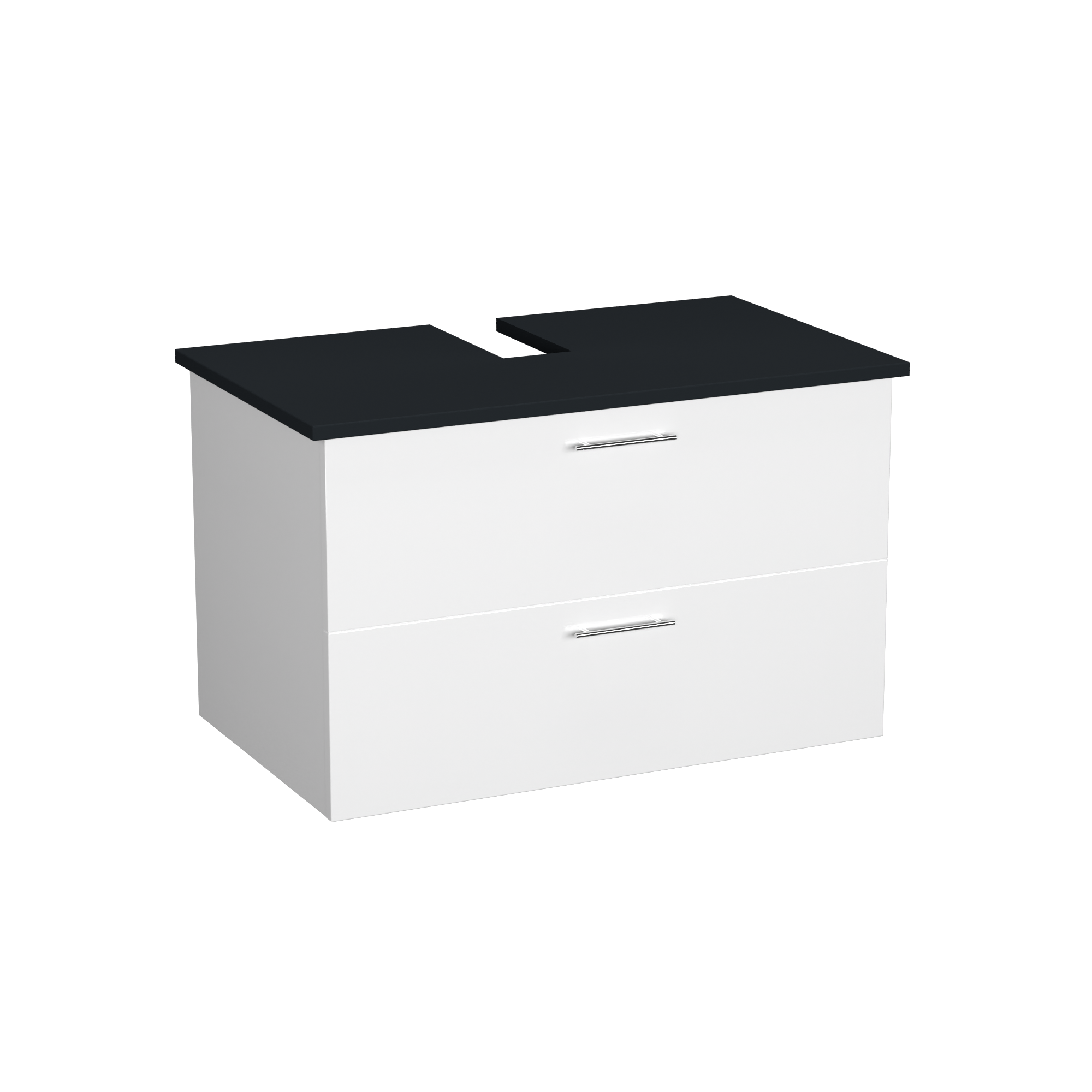 Garlivo Waschbeckenunterschrank GLA-80 Weiss mit Schubladen
