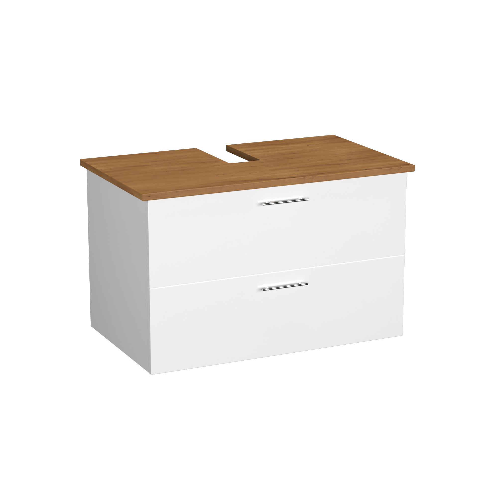 Garlivo Waschbeckenunterschrank GLA-80 Weiss mit Schubladen