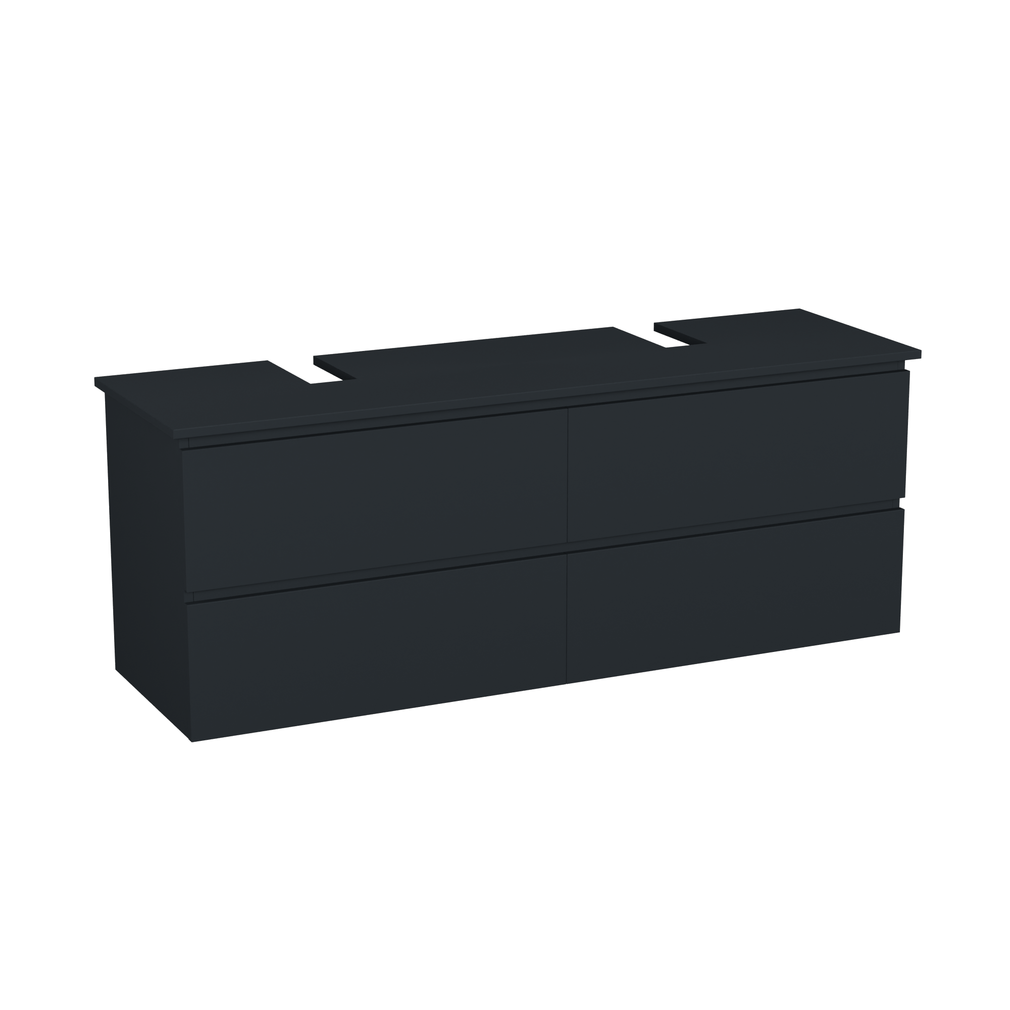 Garlivo Waschbeckenunterschrank GLB-160 Anthrazit mit Schubladen