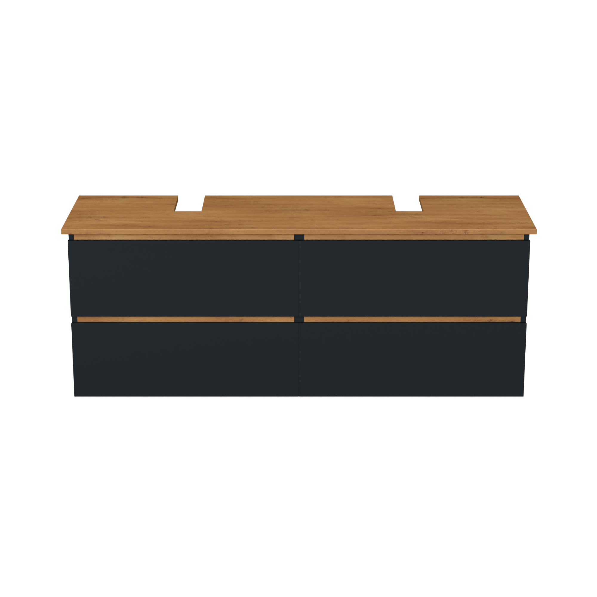 Garlivo Waschbeckenunterschrank GLB-160 Anthrazit mit Schubladen