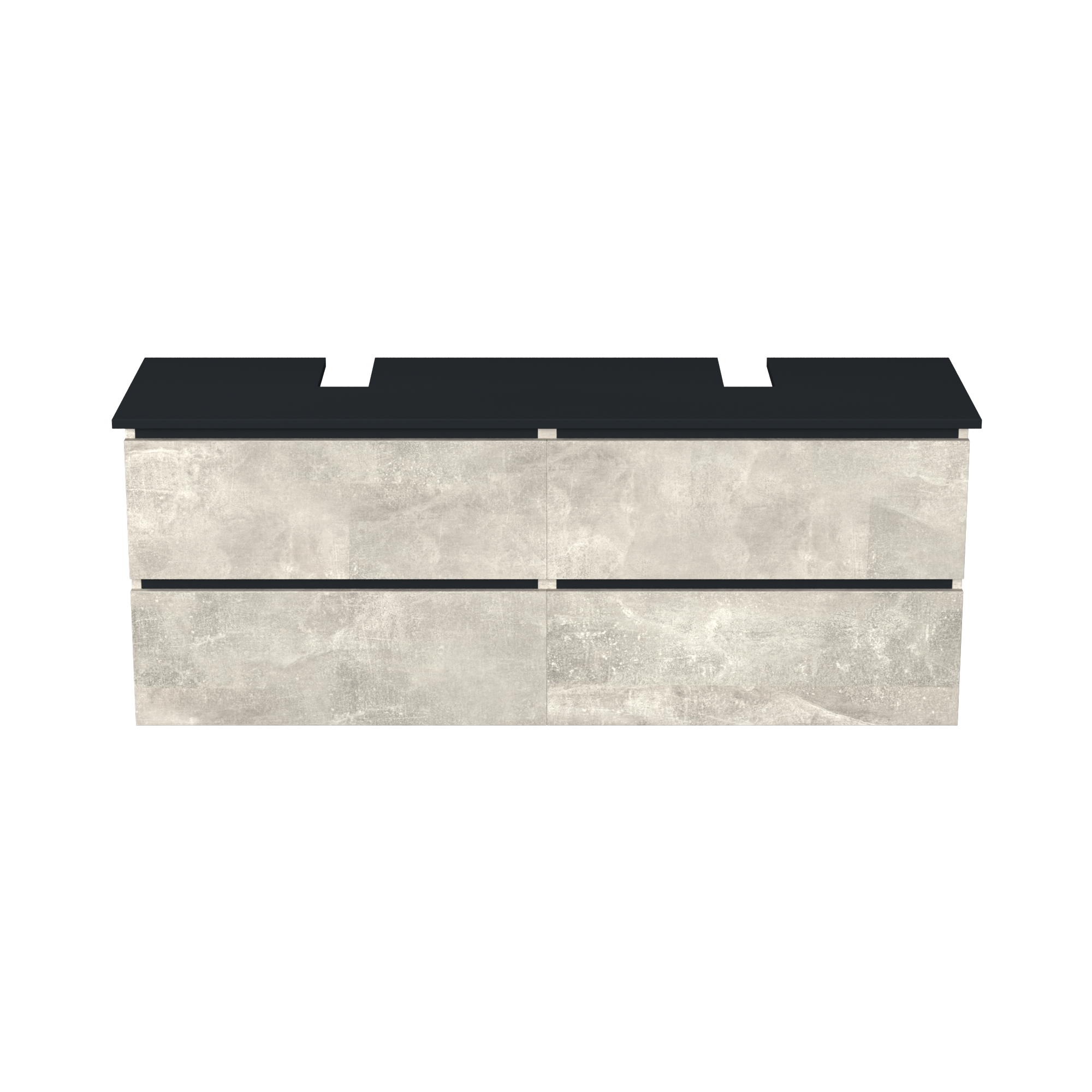 Garlivo Waschbeckenunterschrank GLB-160 Beton mit Schubladen
