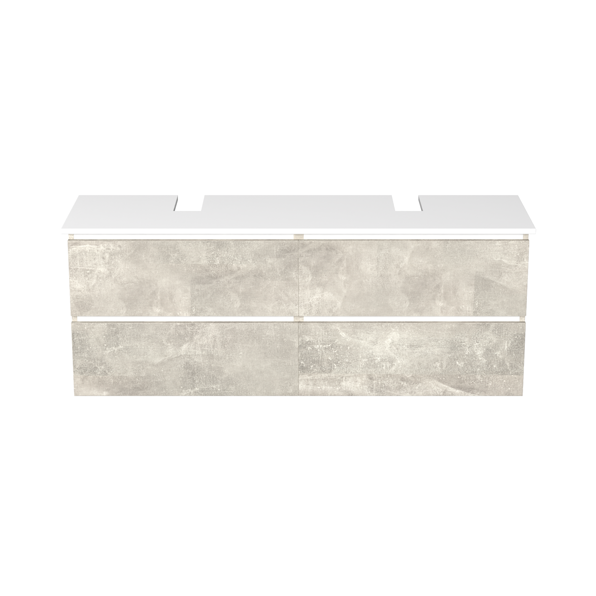 Garlivo Waschbeckenunterschrank GLB-160 Beton mit Schubladen