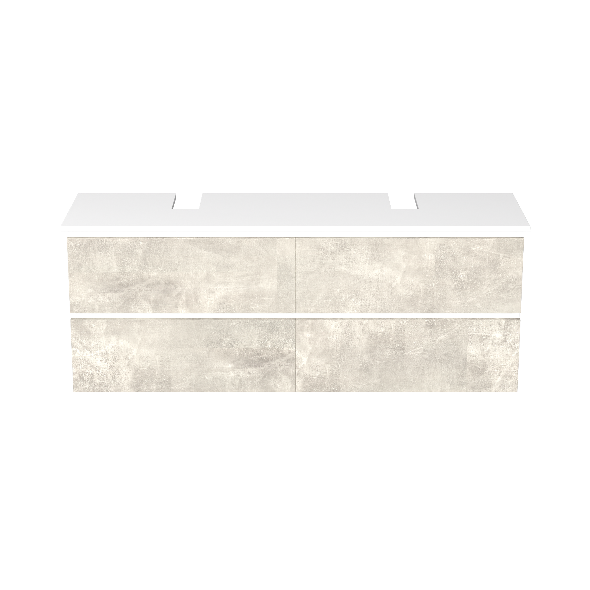 Garlivo Waschbeckenunterschrank GLB-160 Beton mit Schubladen